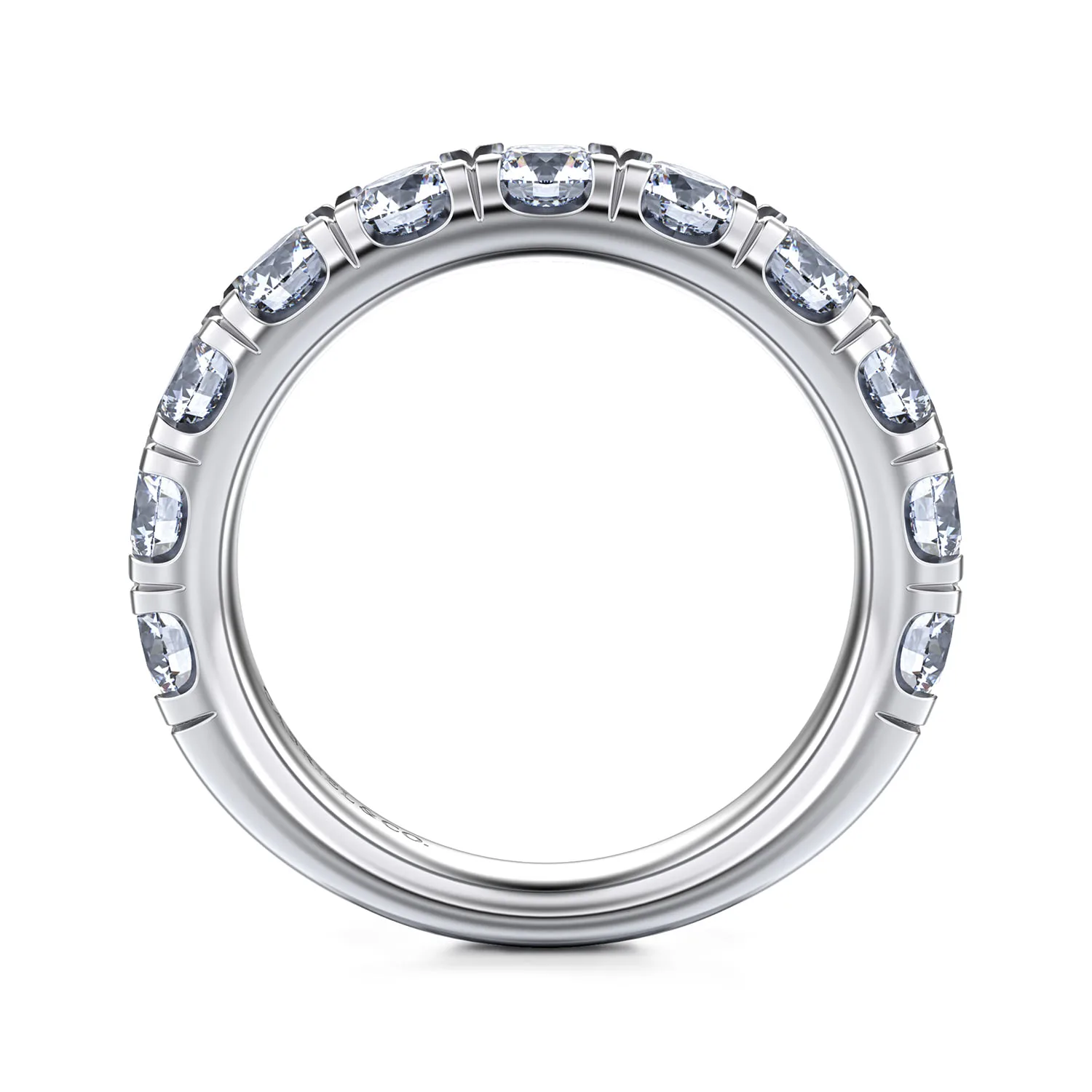 Diamond Matching Wedding Band in 14K White Gold, photograph 2