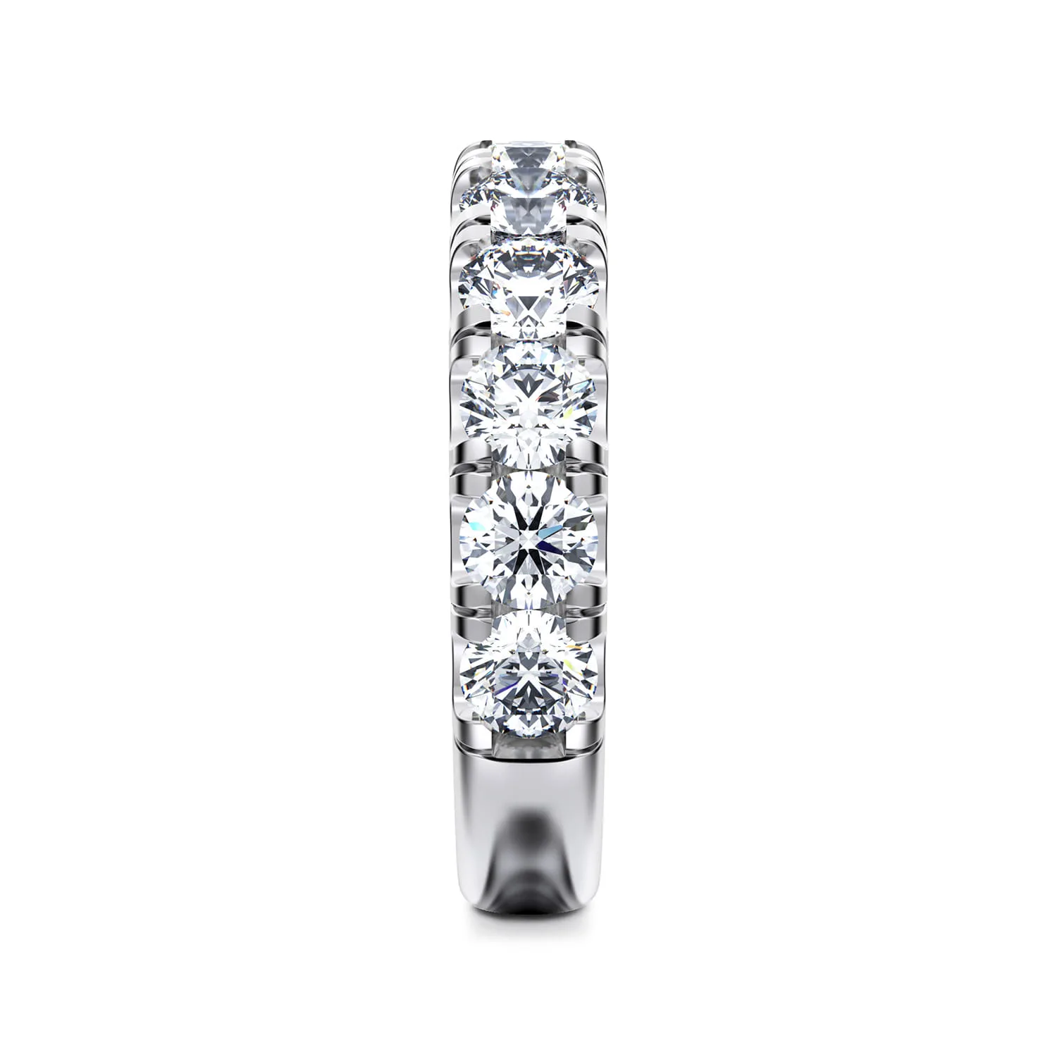 Diamond Matching Wedding Band in 14K White Gold, photograph 5