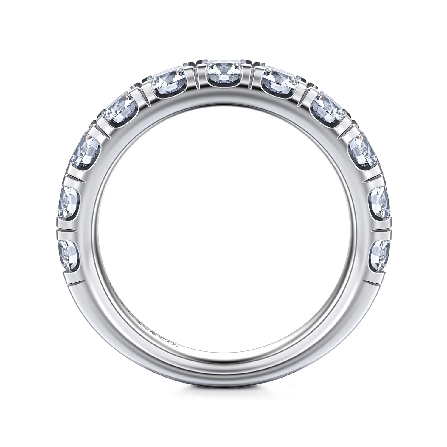 Diamond Matching Wedding Band in 14K White Gold, photograph 2