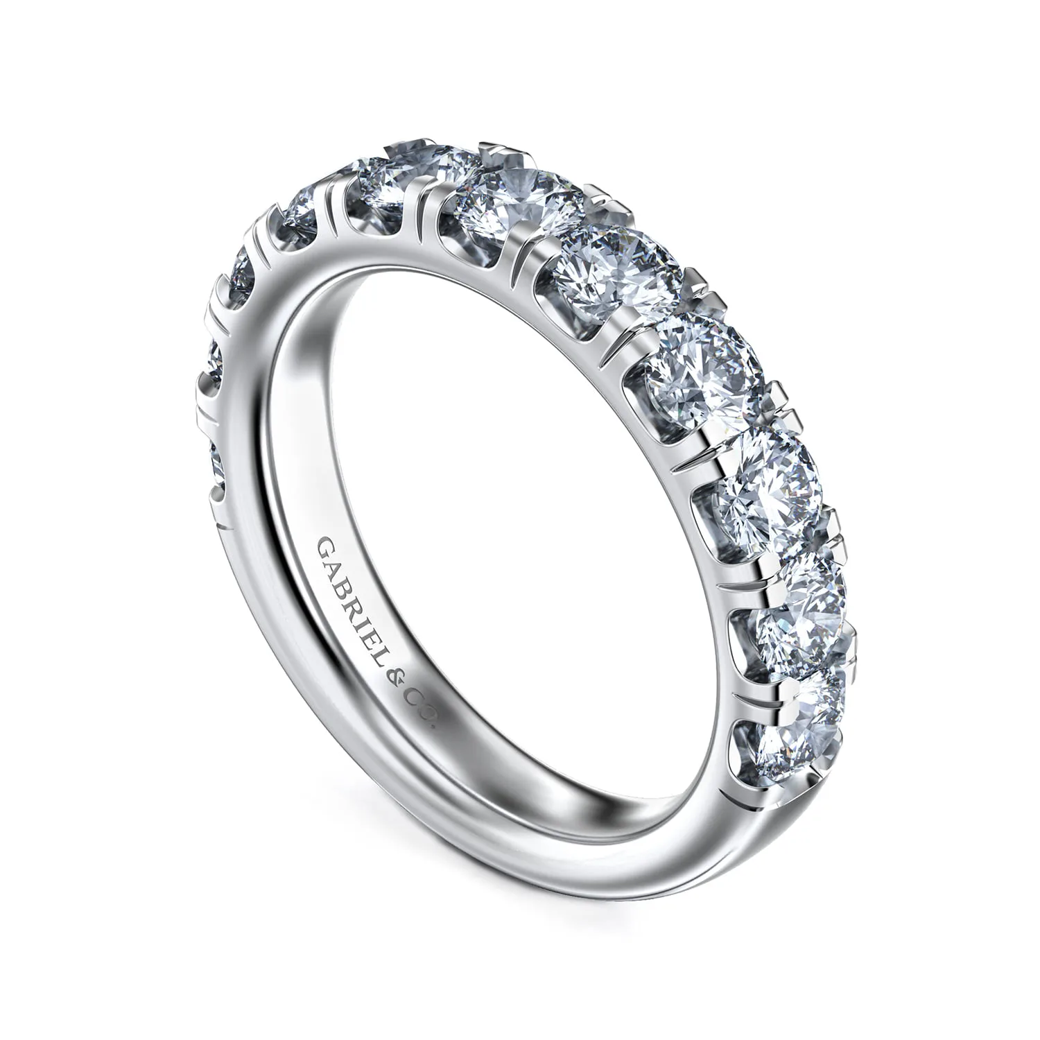 Diamond Matching Wedding Band in 14K White Gold, photograph 3