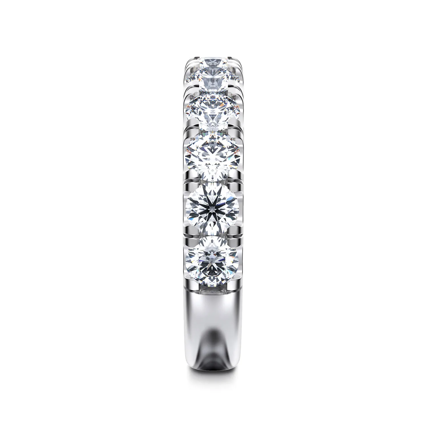 Diamond Matching Wedding Band in 14K White Gold, photograph 5