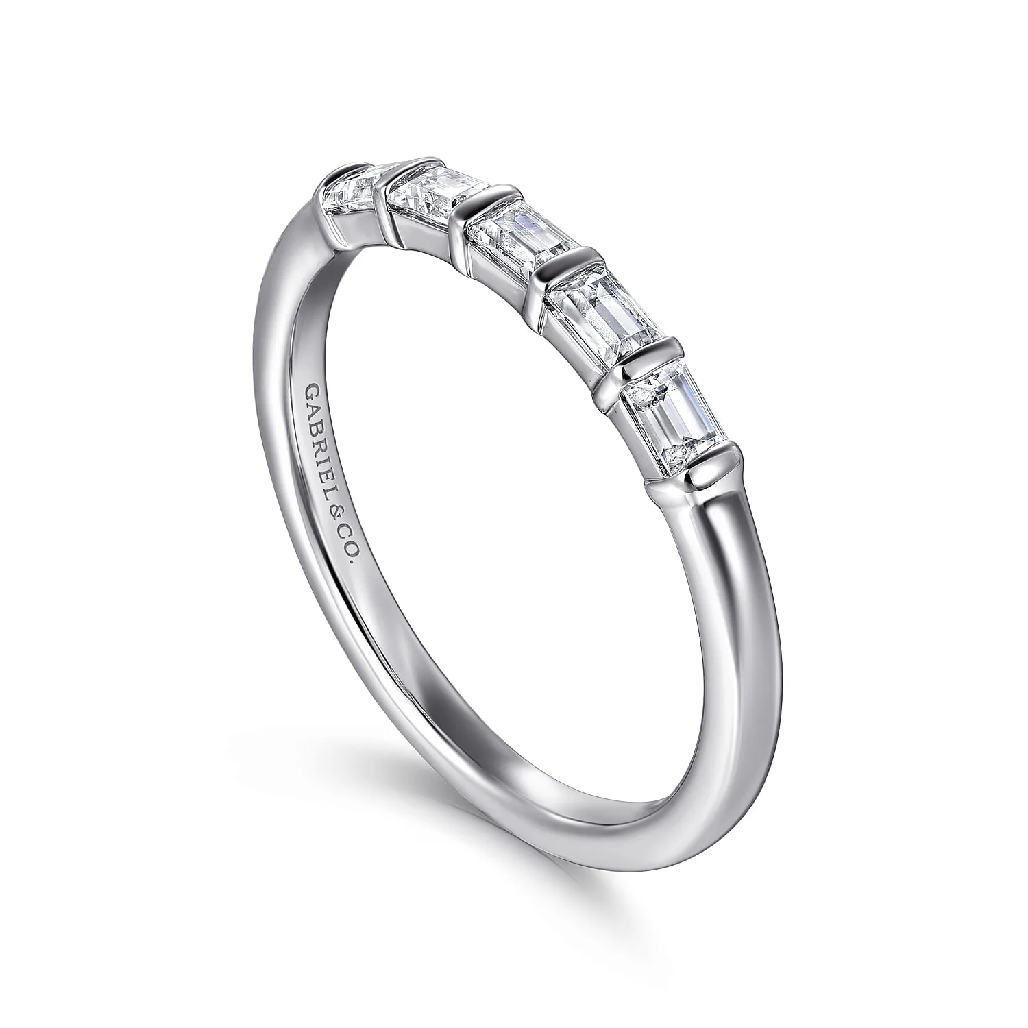 Matching Diamond Wedding Band in 14K White Gold, photograph 3