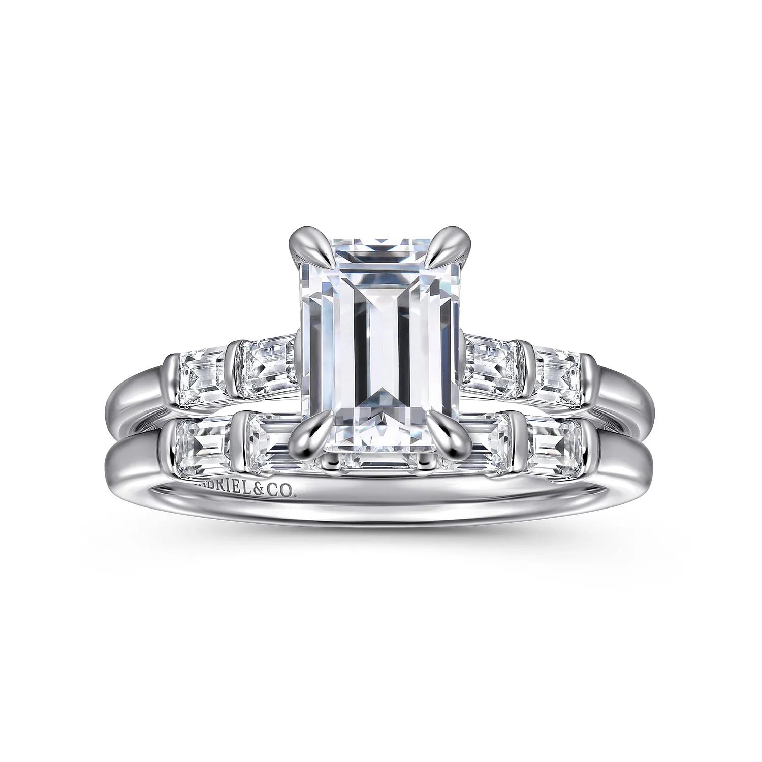 Matching Diamond Wedding Band in 14K White Gold, photograph 4