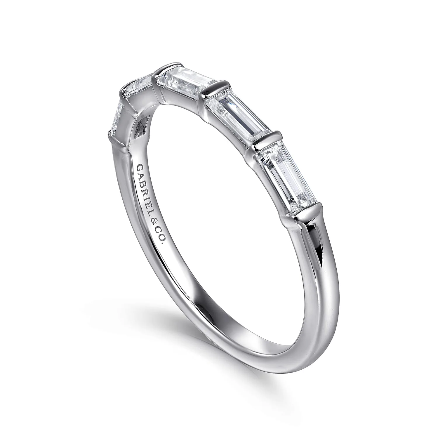 Matching Diamond Wedding Band in 14K White Gold, photograph 3