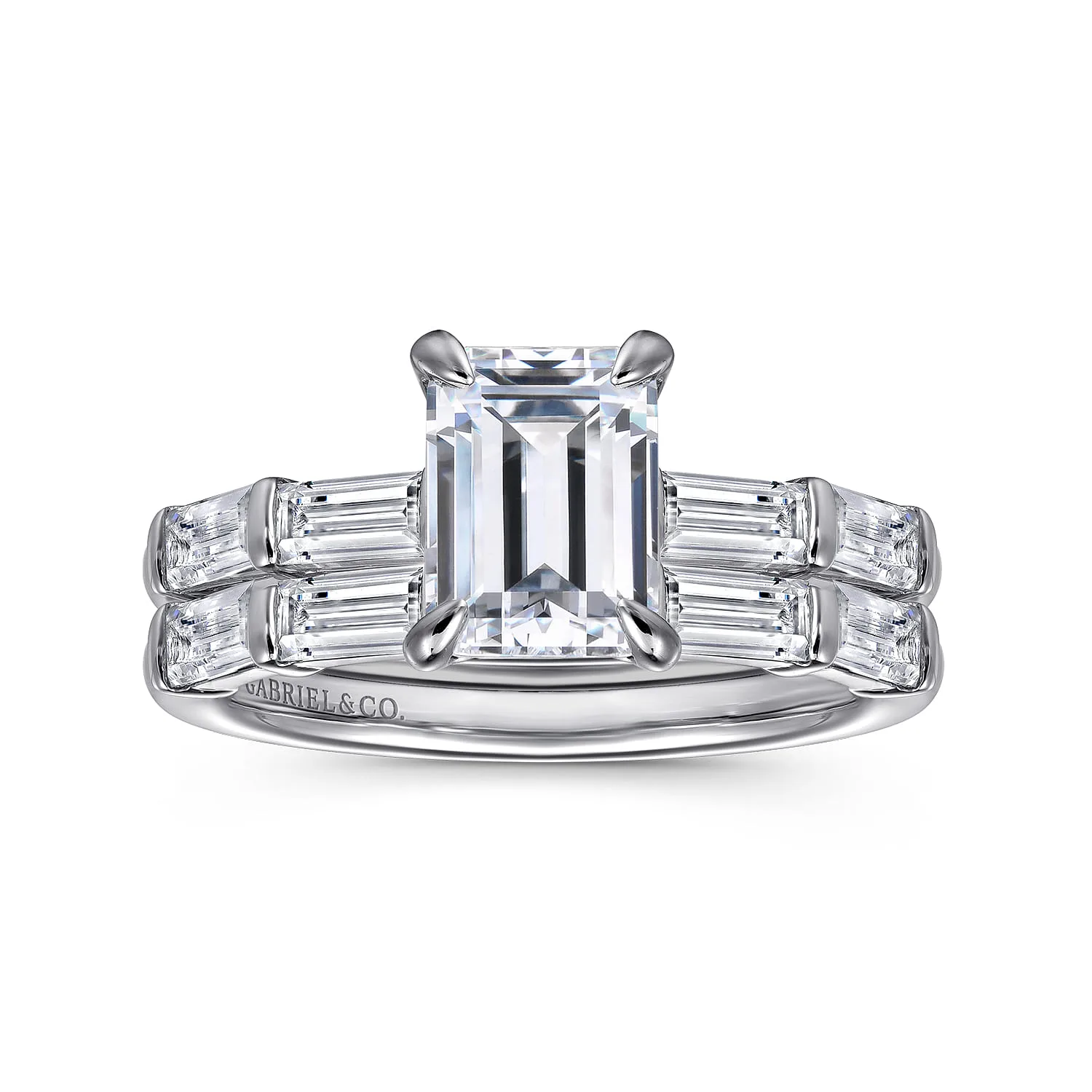 Matching Diamond Wedding Band in 14K White Gold, photograph 4