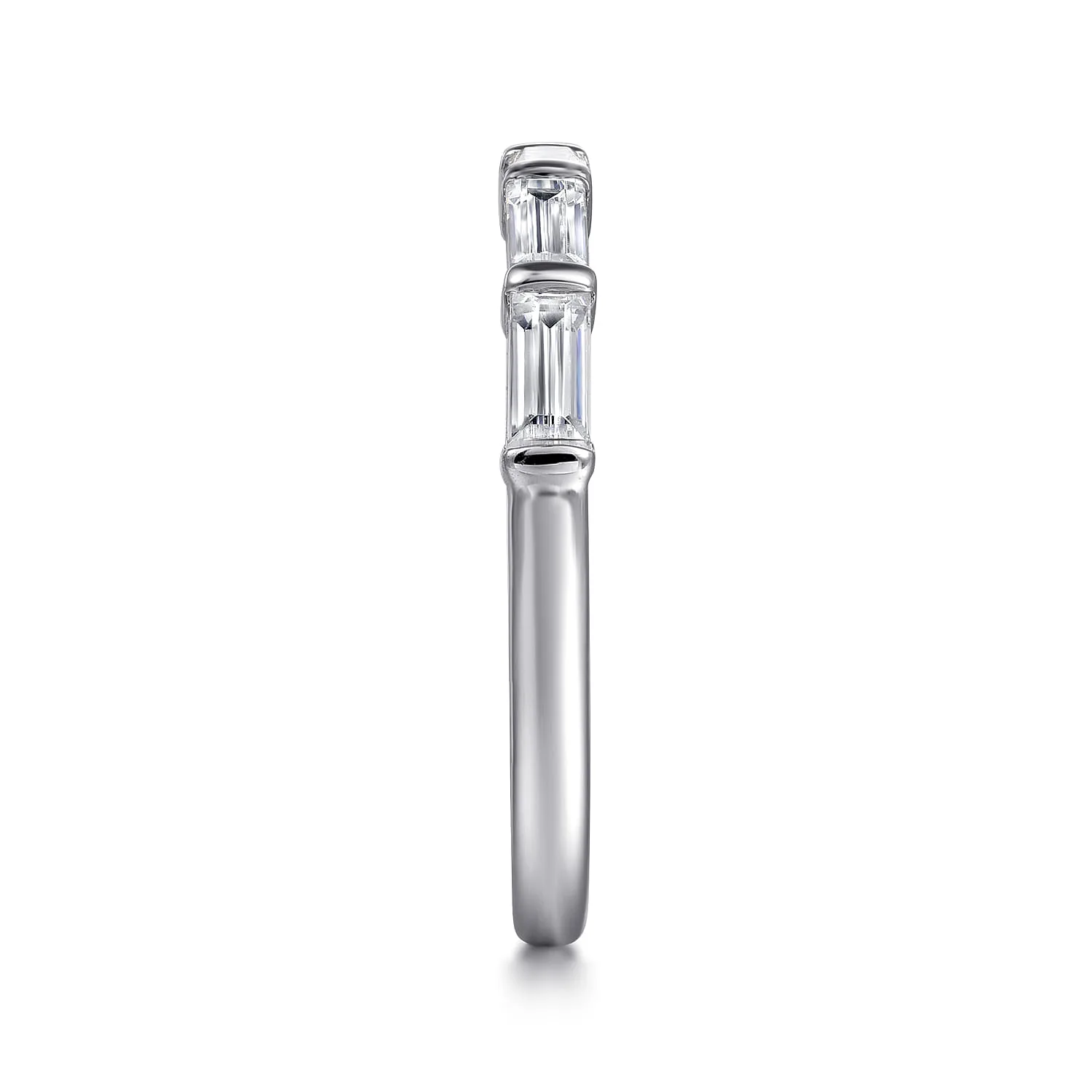 Matching Diamond Wedding Band in 14K White Gold, photograph 5