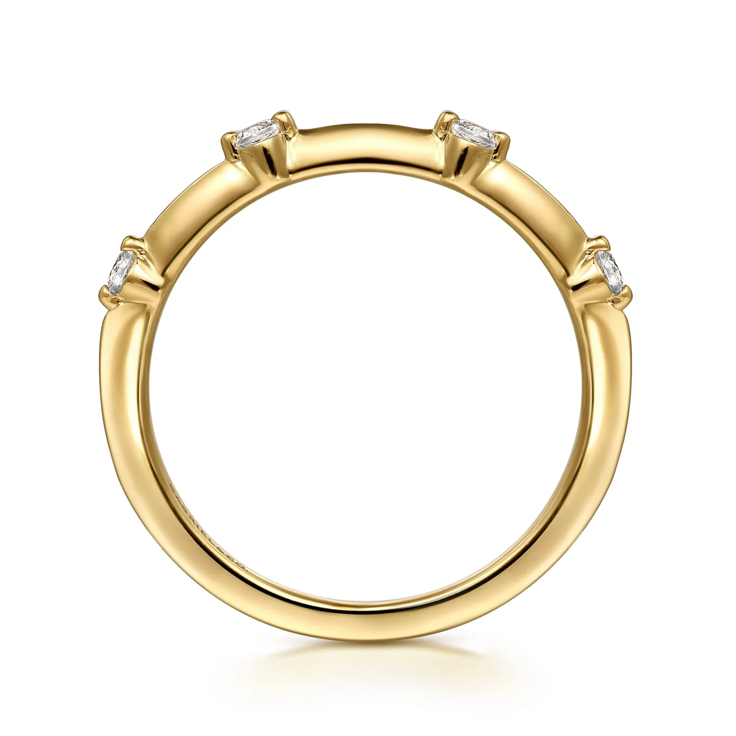 Matching Diamond Wedding Band in 14K Yellow Gold, photograph 2