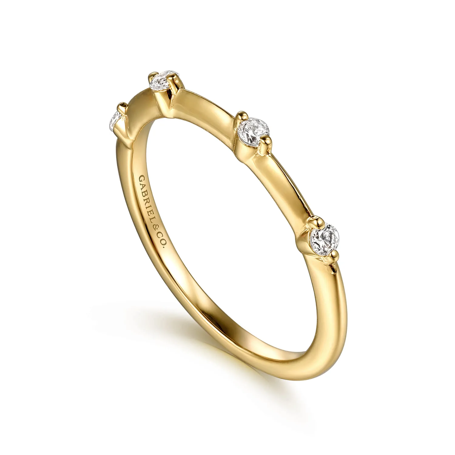 Matching Diamond Wedding Band in 14K Yellow Gold, photograph 3