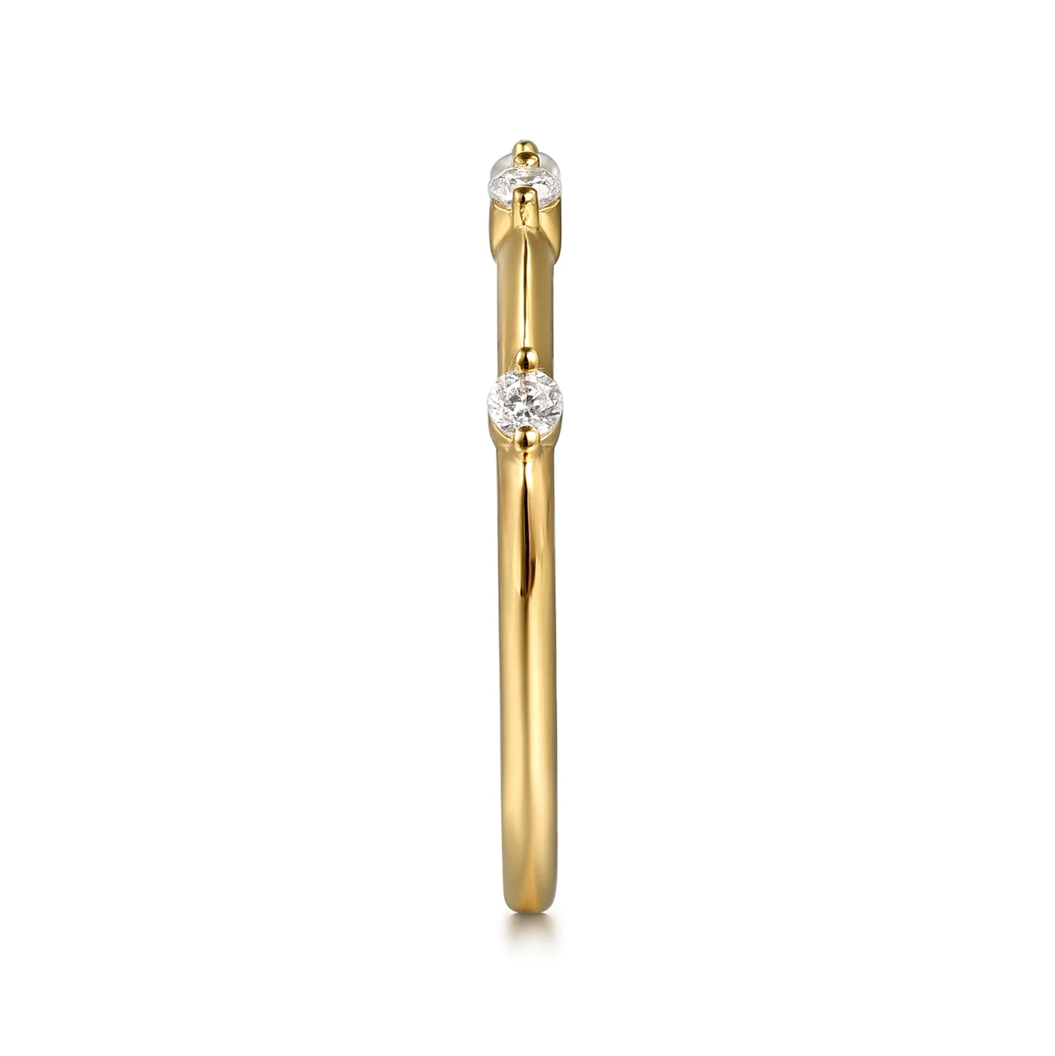 Matching Diamond Wedding Band in 14K Yellow Gold, photograph 4