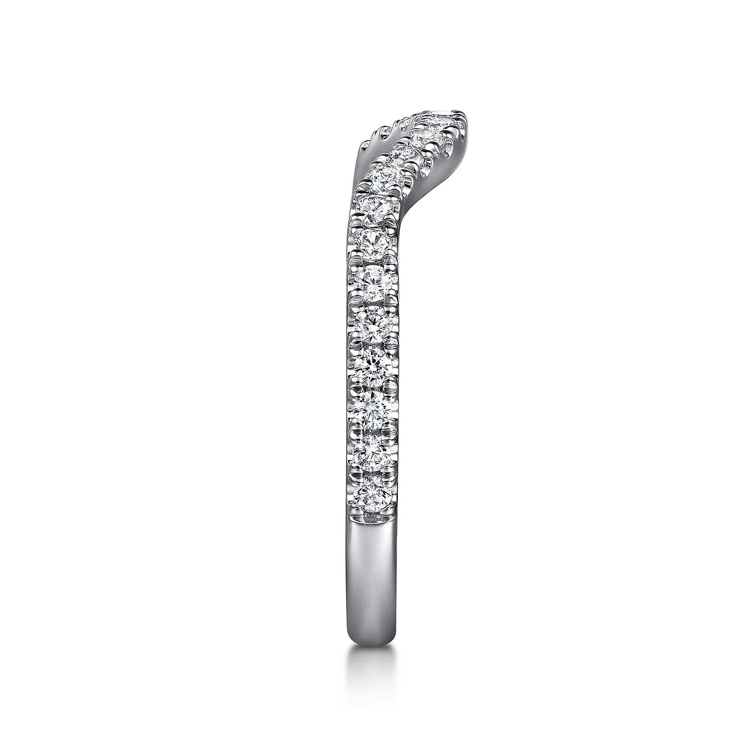 Diamond Wedding Band in 14K White Gold, photograph 5