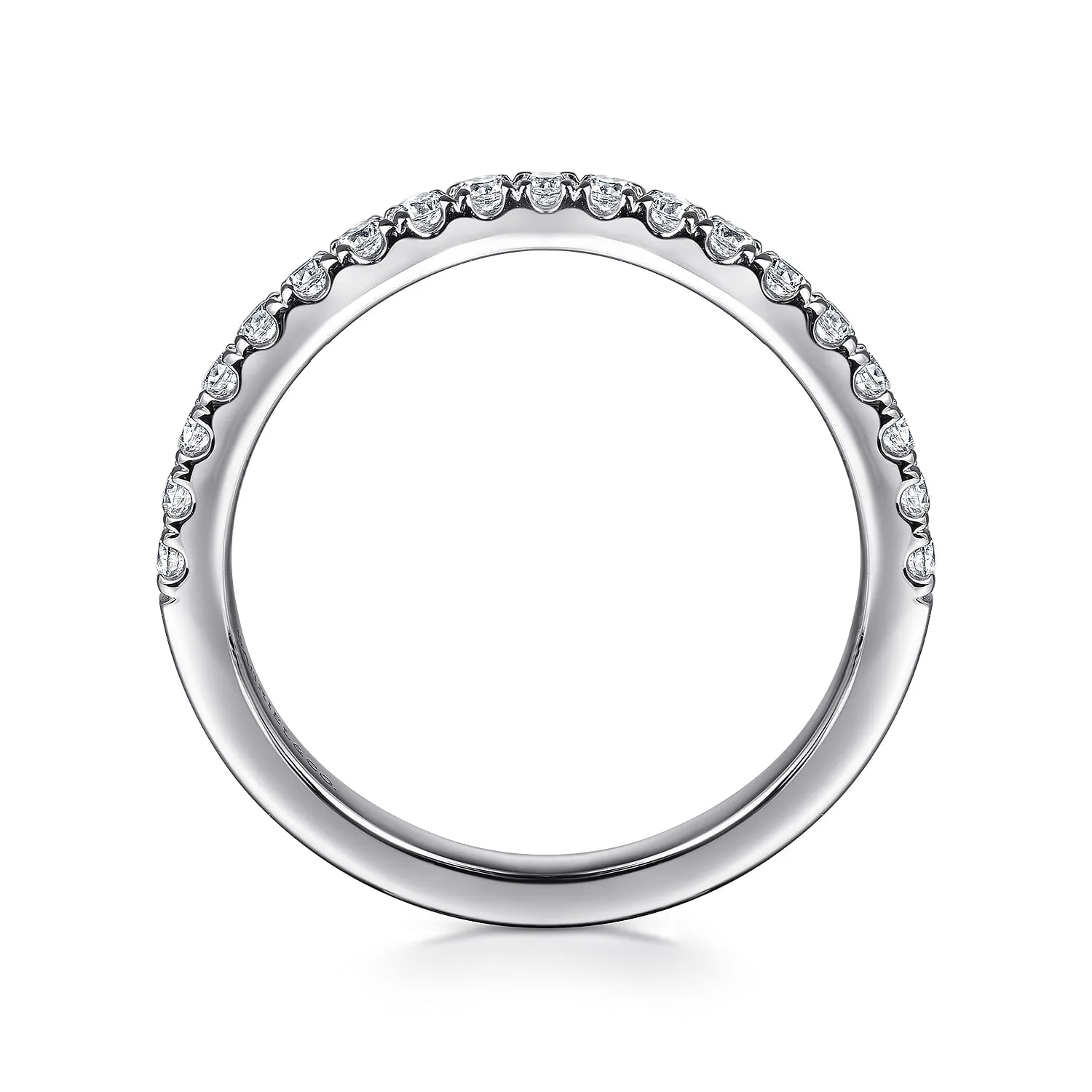 Diamond Wedding Band in 14K White Gold, photograph 2