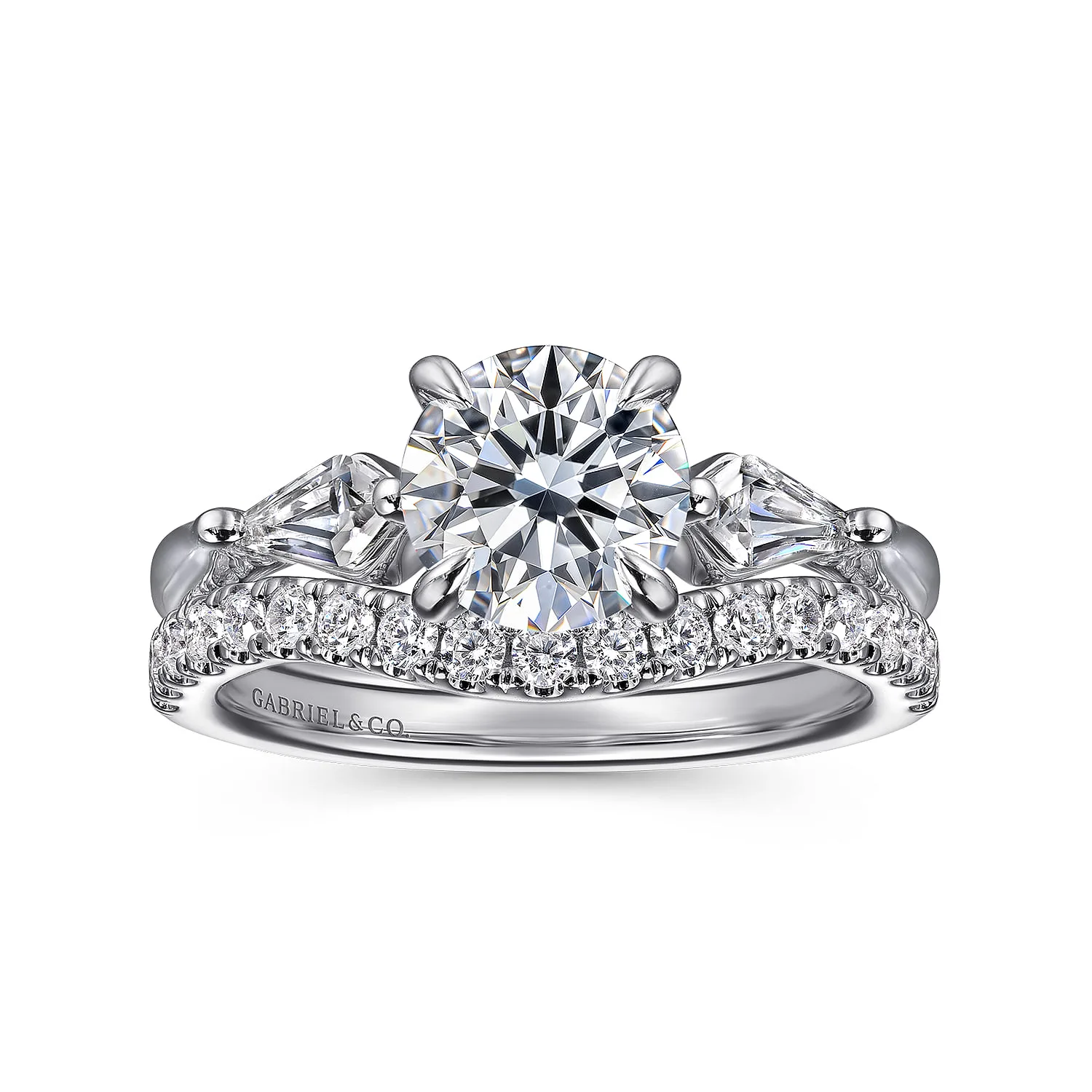 Diamond Wedding Band in 14K White Gold, photograph 4