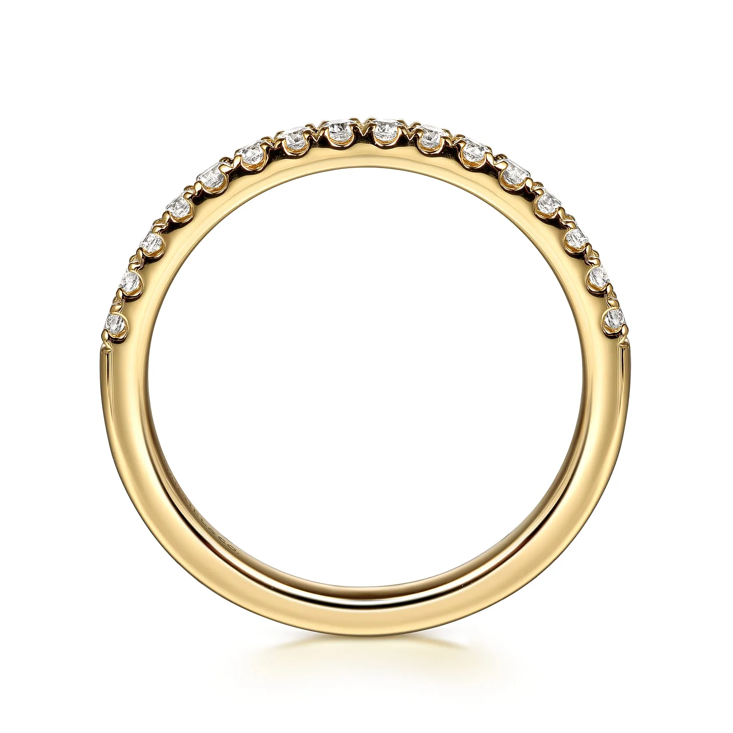 Diamond Wedding Band in 14K Yellow Gold, photograph 2