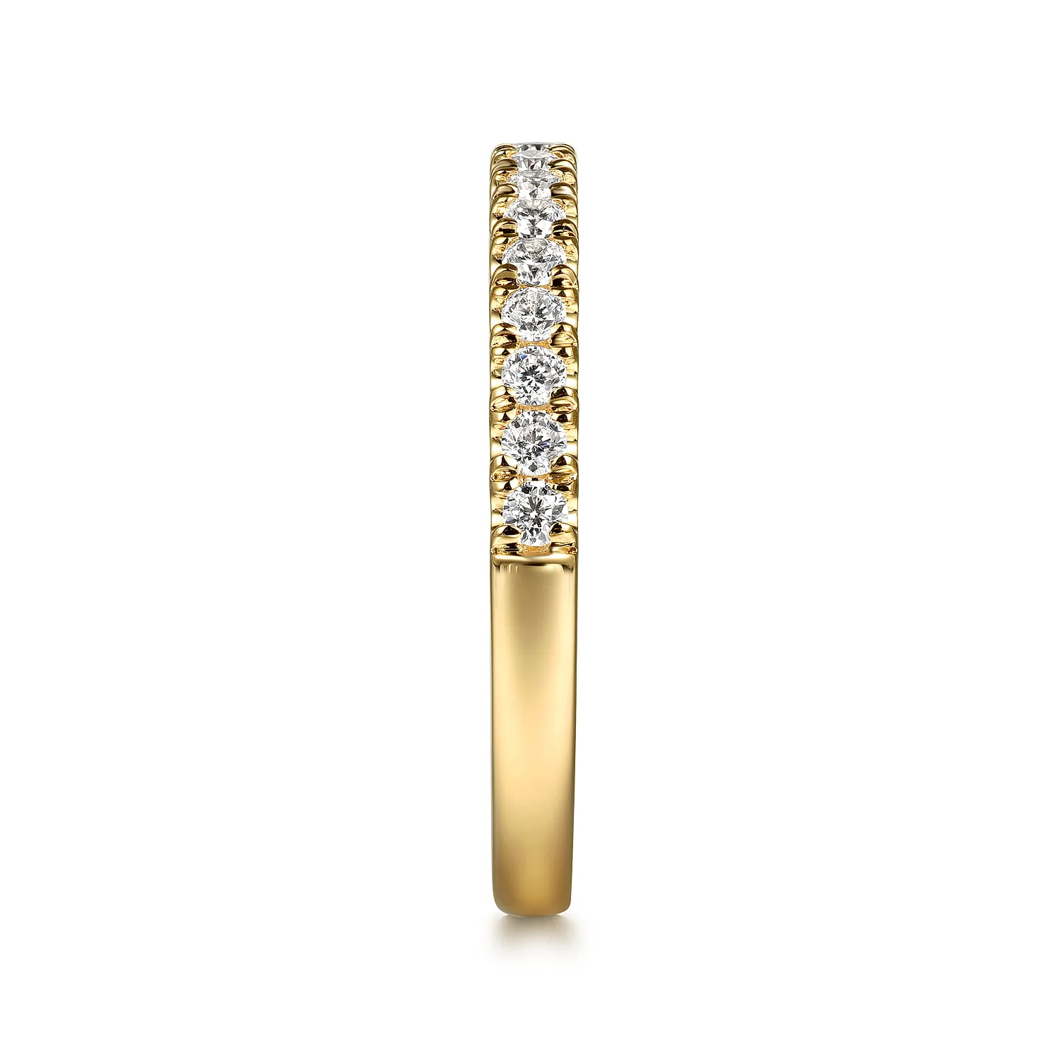 Diamond Wedding Band in 14K Yellow Gold, photograph 5