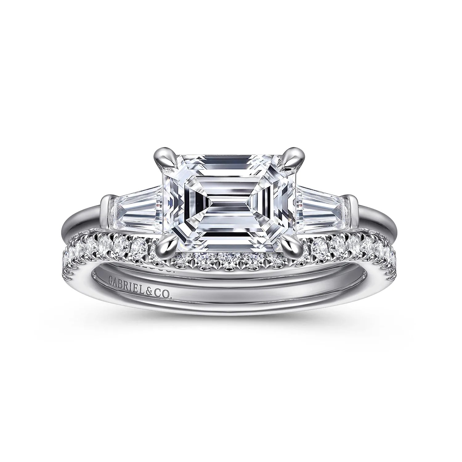 Diamond Wedding Band in 14K White Gold, photograph 4