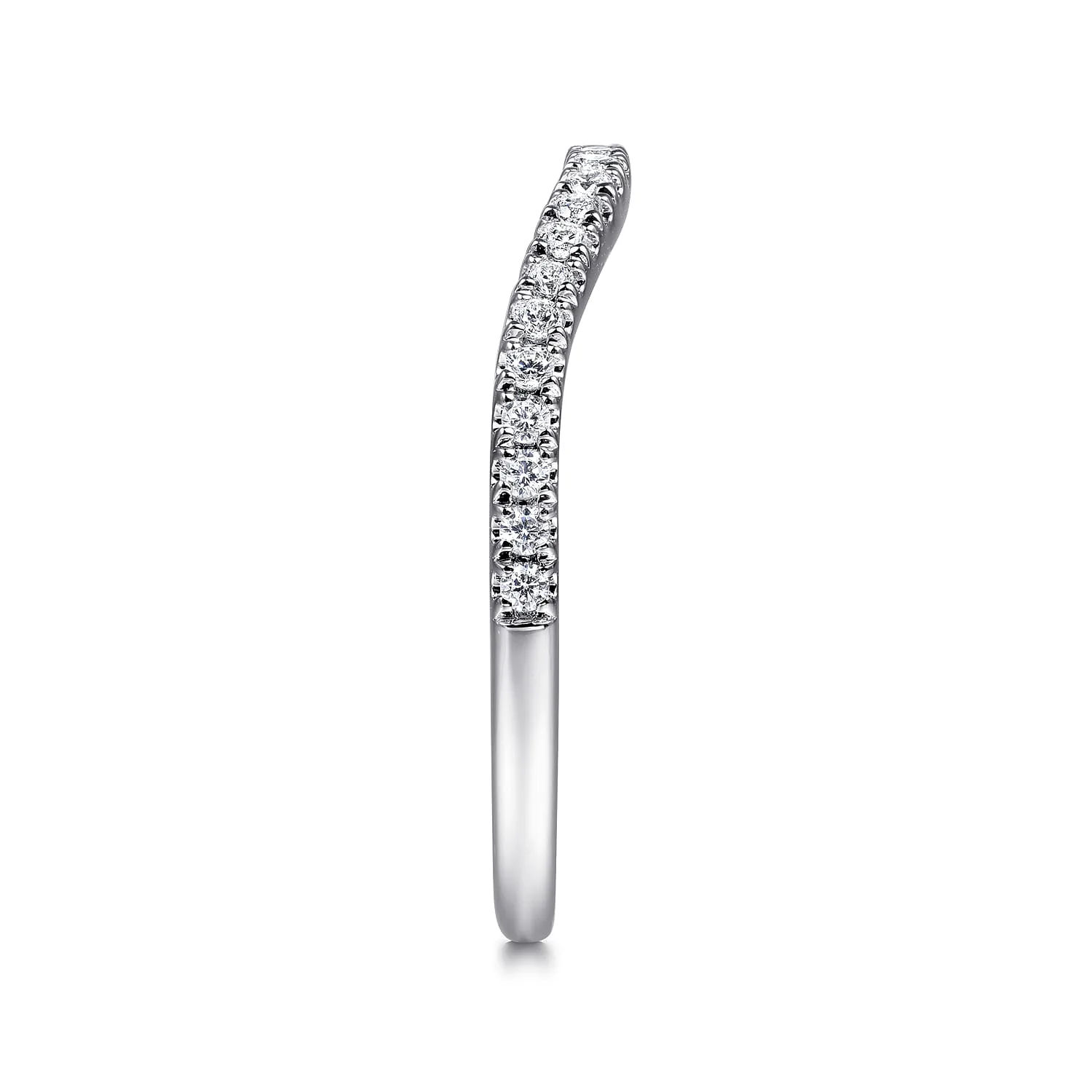 Diamond Wedding Band in 14K White Gold, photograph 5