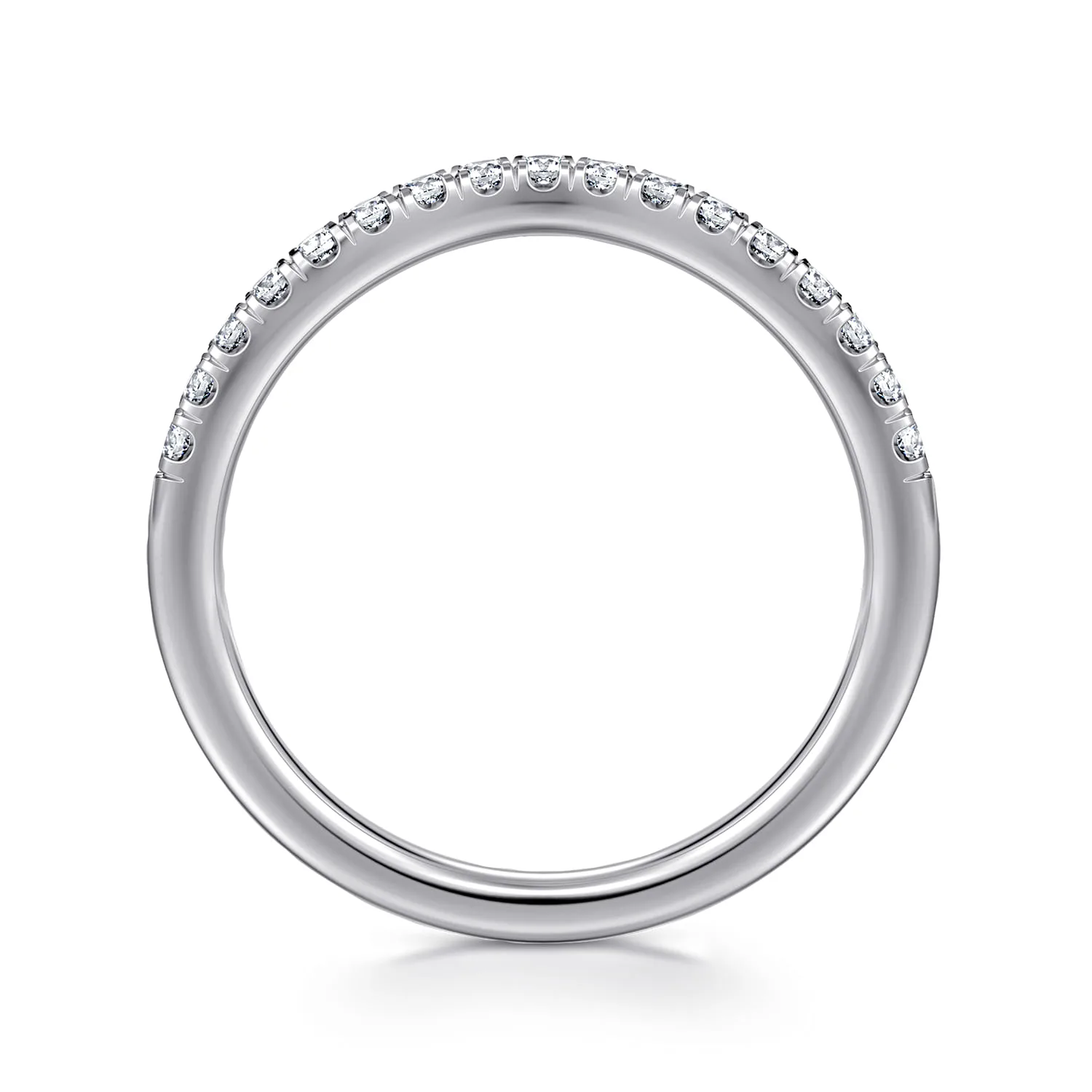 Diamond Matching Wedding Band in 14K White Gold, photograph 2