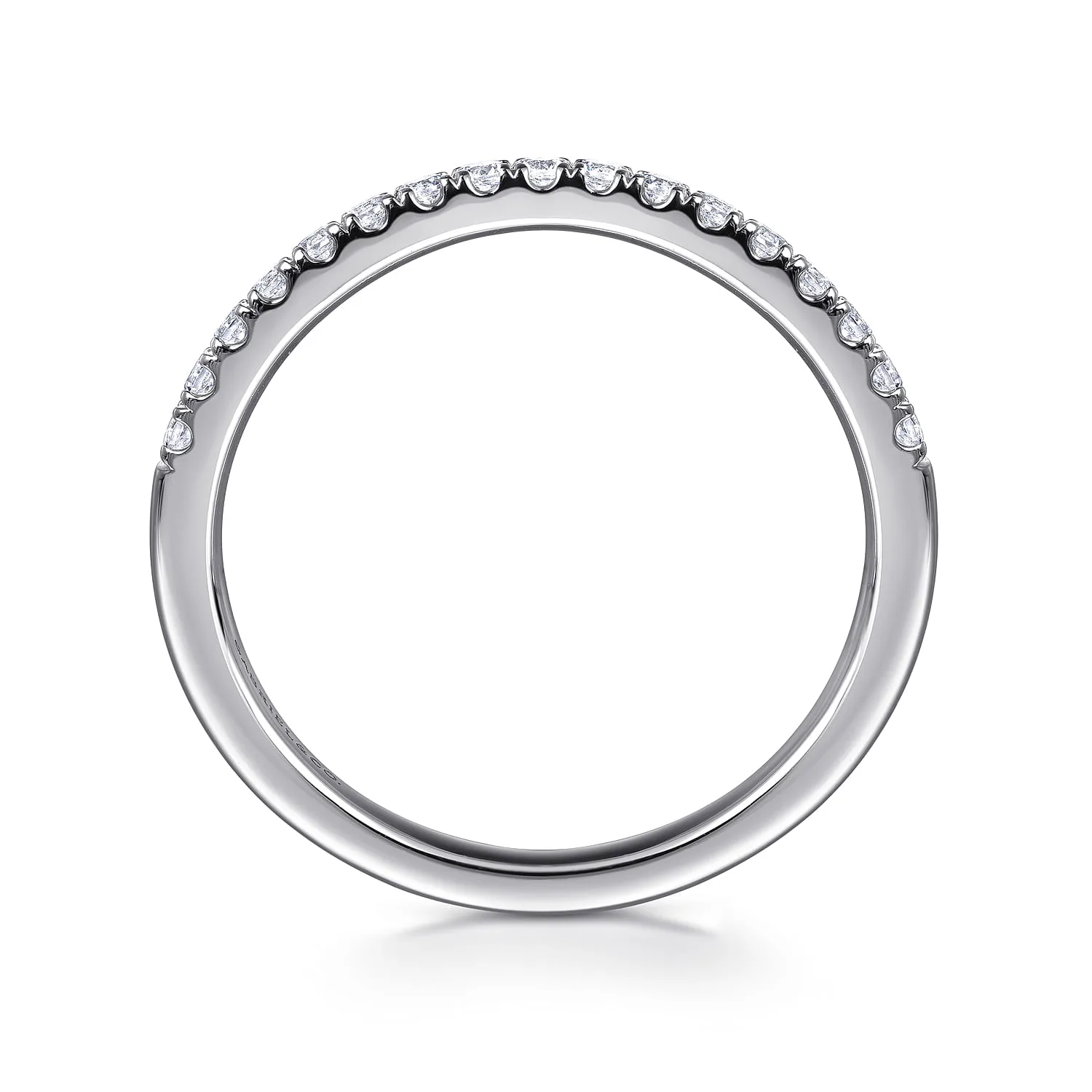 Diamond Wedding Band in 14K White Gold, photograph 2