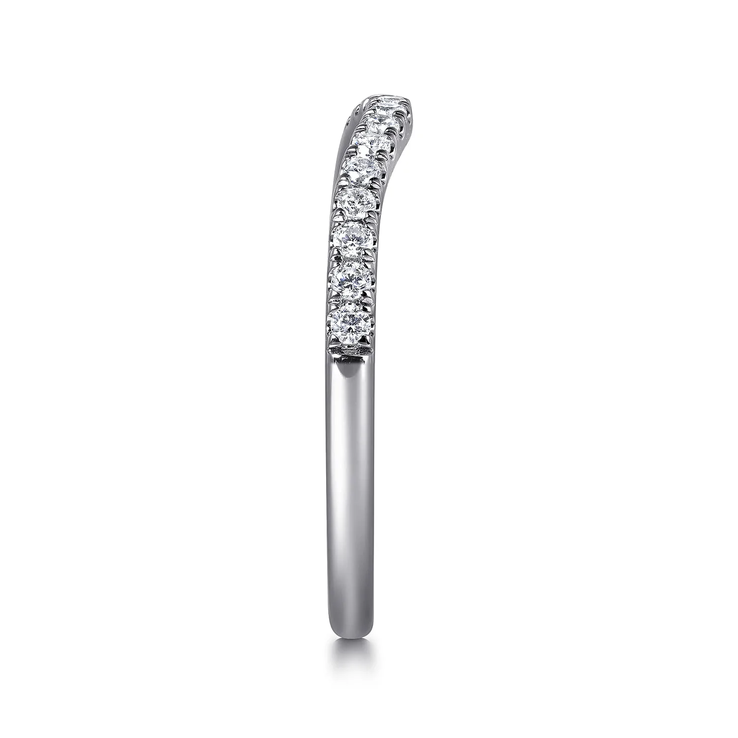 Diamond Wedding Band in 14K White Gold, photograph 5