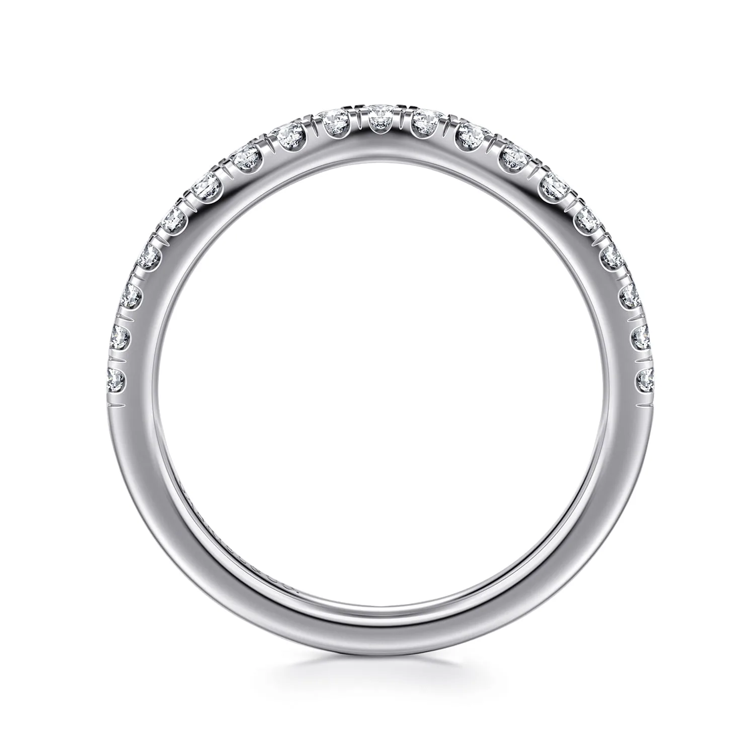 Diamond Matching Wedding Band in 14K White Gold, photograph 2