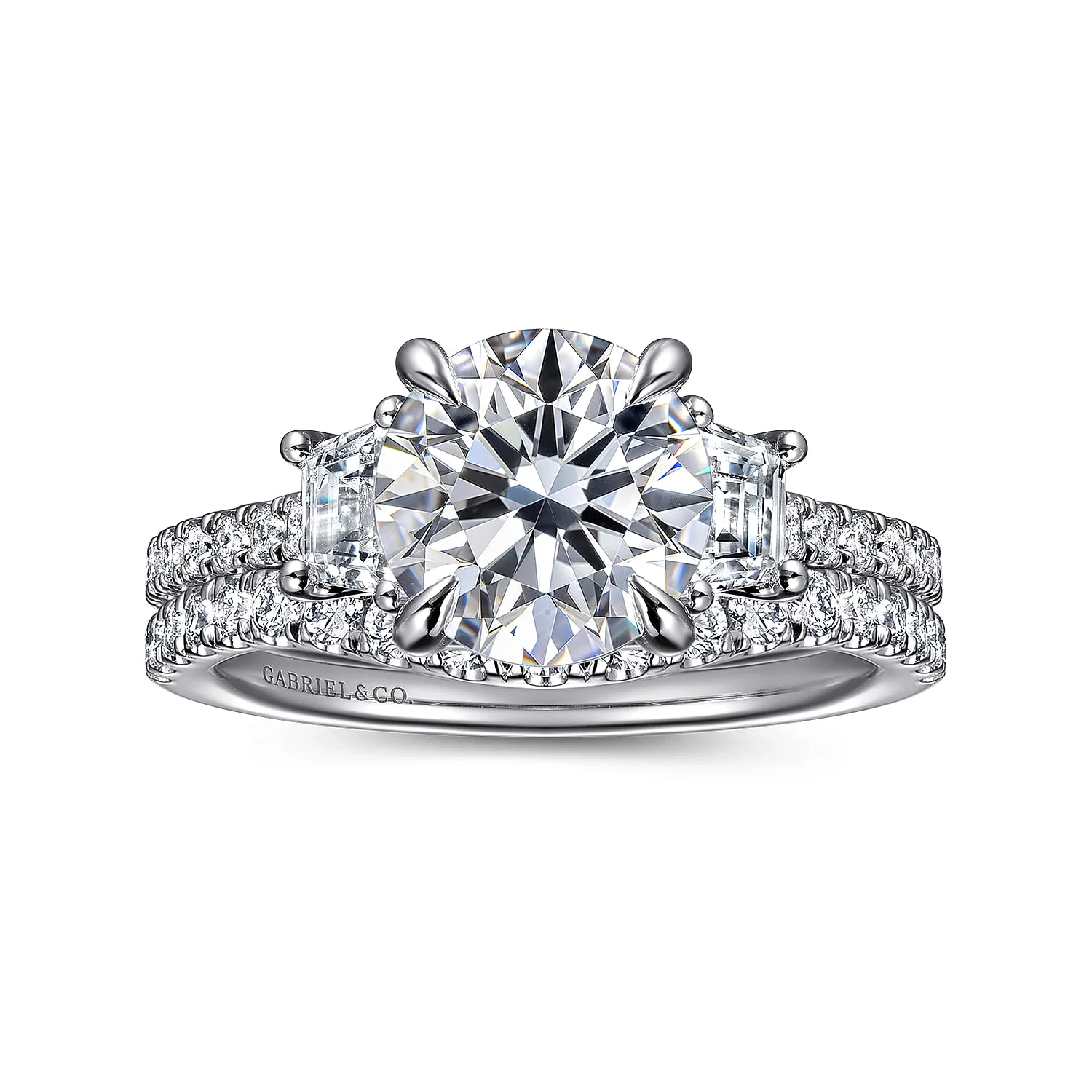Diamond Wedding Band in 14K White Gold, photograph 4