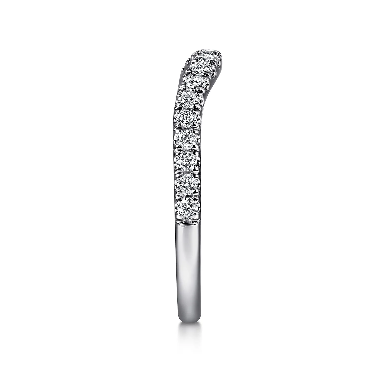 Diamond Wedding Band in 14K White Gold, photograph 5