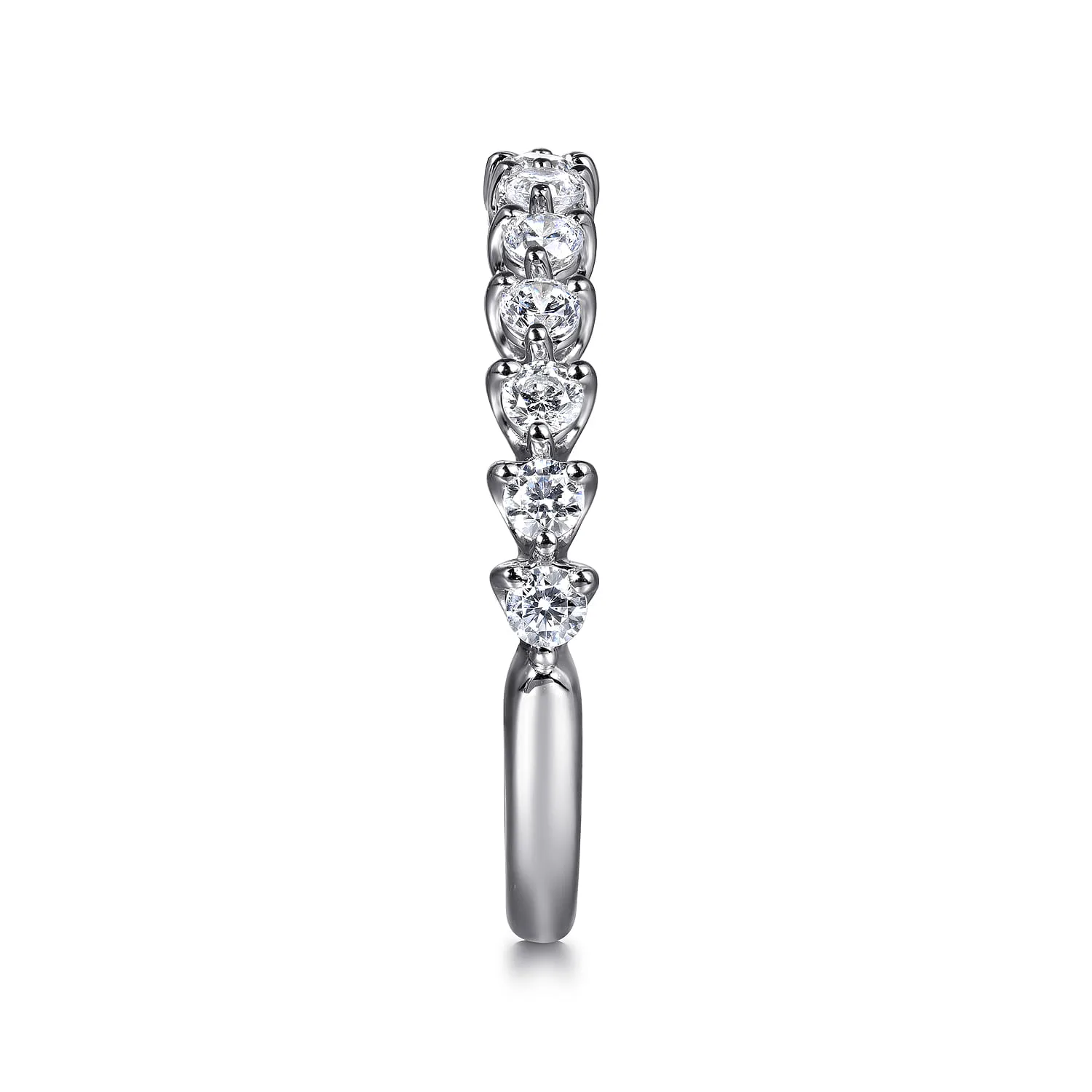 Diamond Wedding Band in 14K White Gold, photograph 5