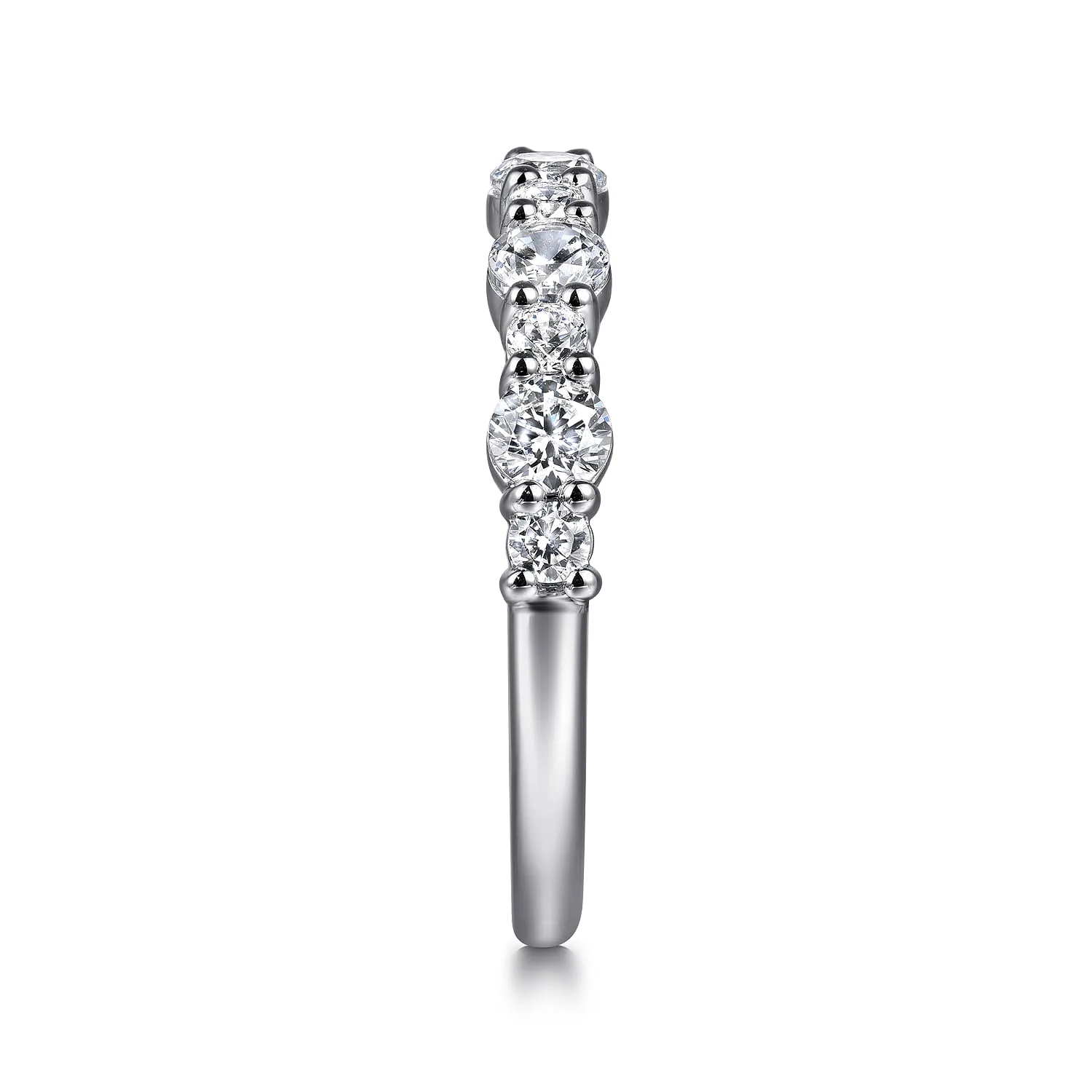 Diamond Wedding Band in 14K White Gold, photograph 5