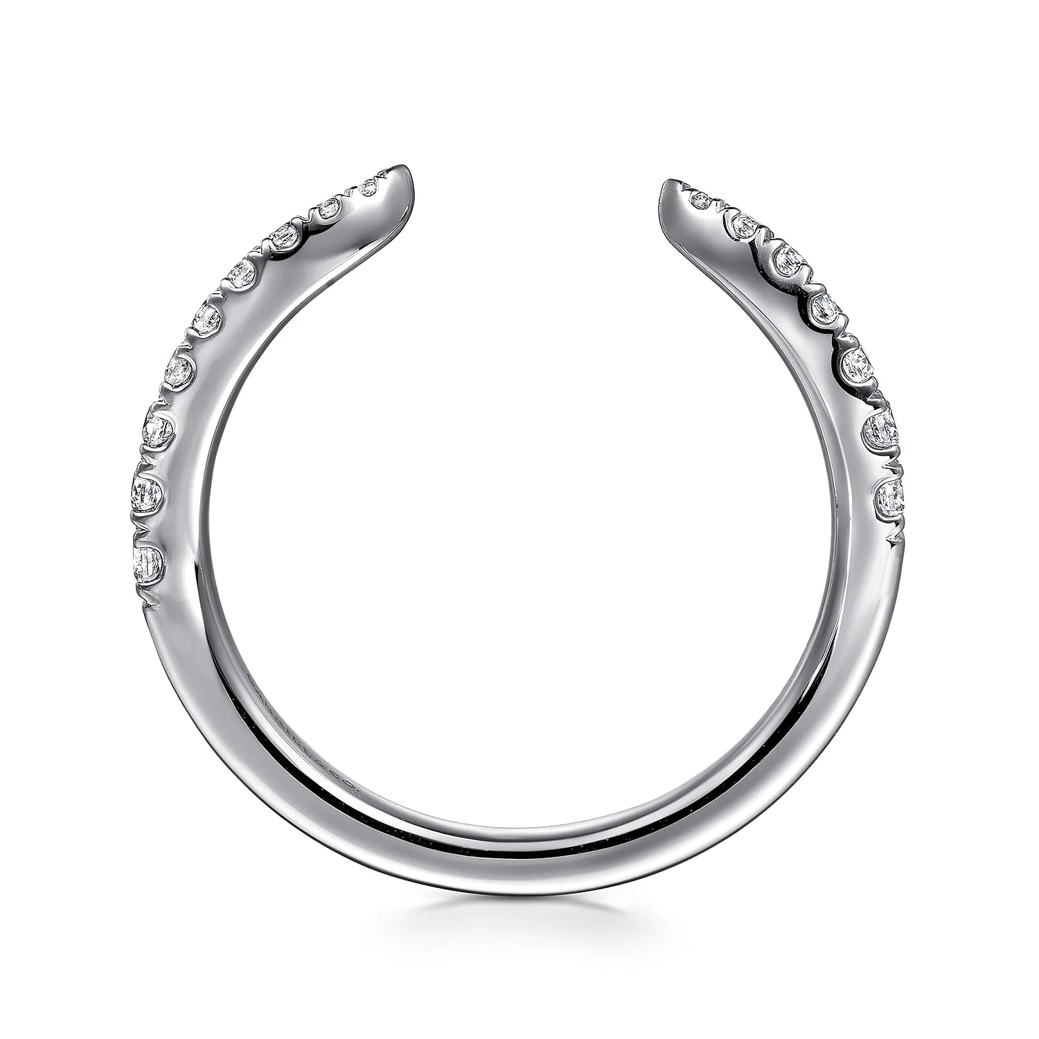 Diamond Wedding Band in 14K White Gold, photograph 2