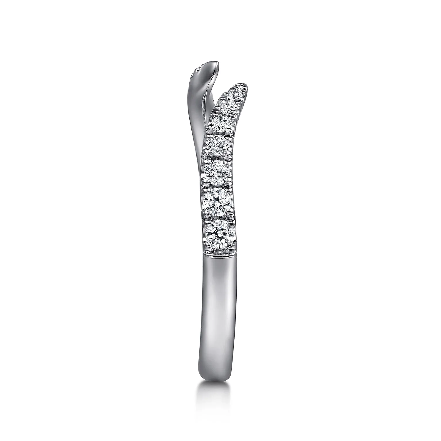 Diamond Wedding Band in 14K White Gold, photograph 5