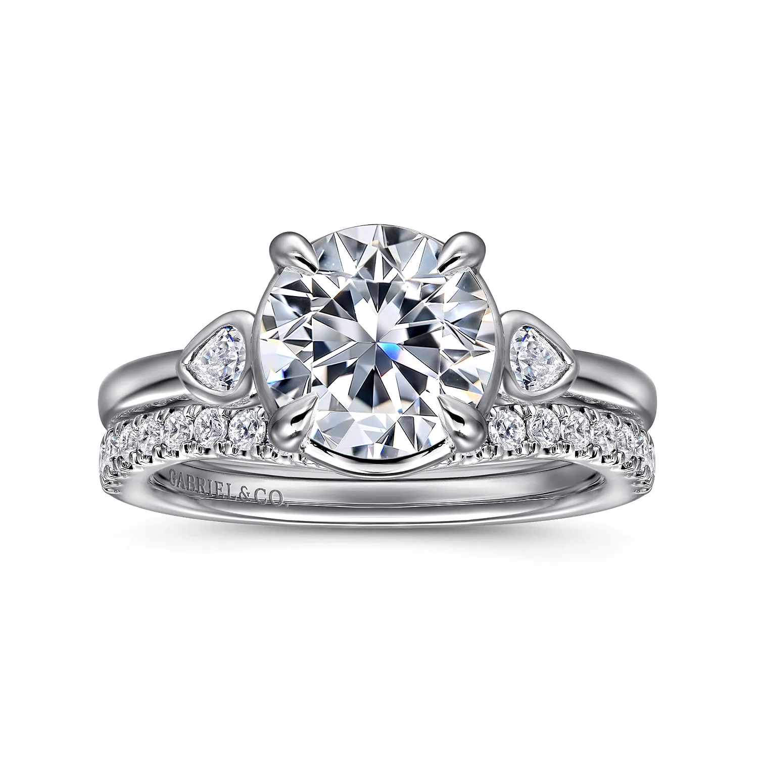 Diamond Wedding Band in 14K White Gold, photograph 4