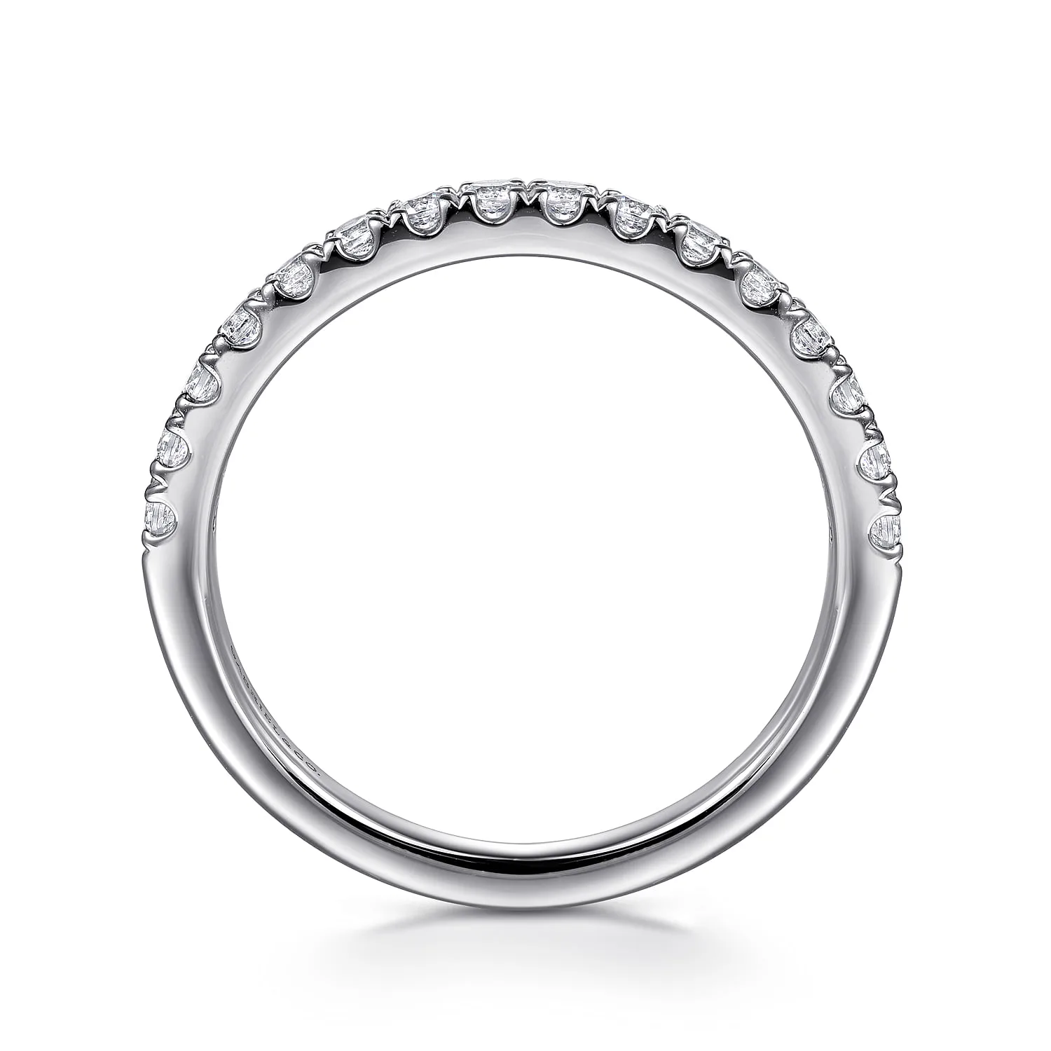 Diamond Wedding Band in 14K White Gold, photograph 2