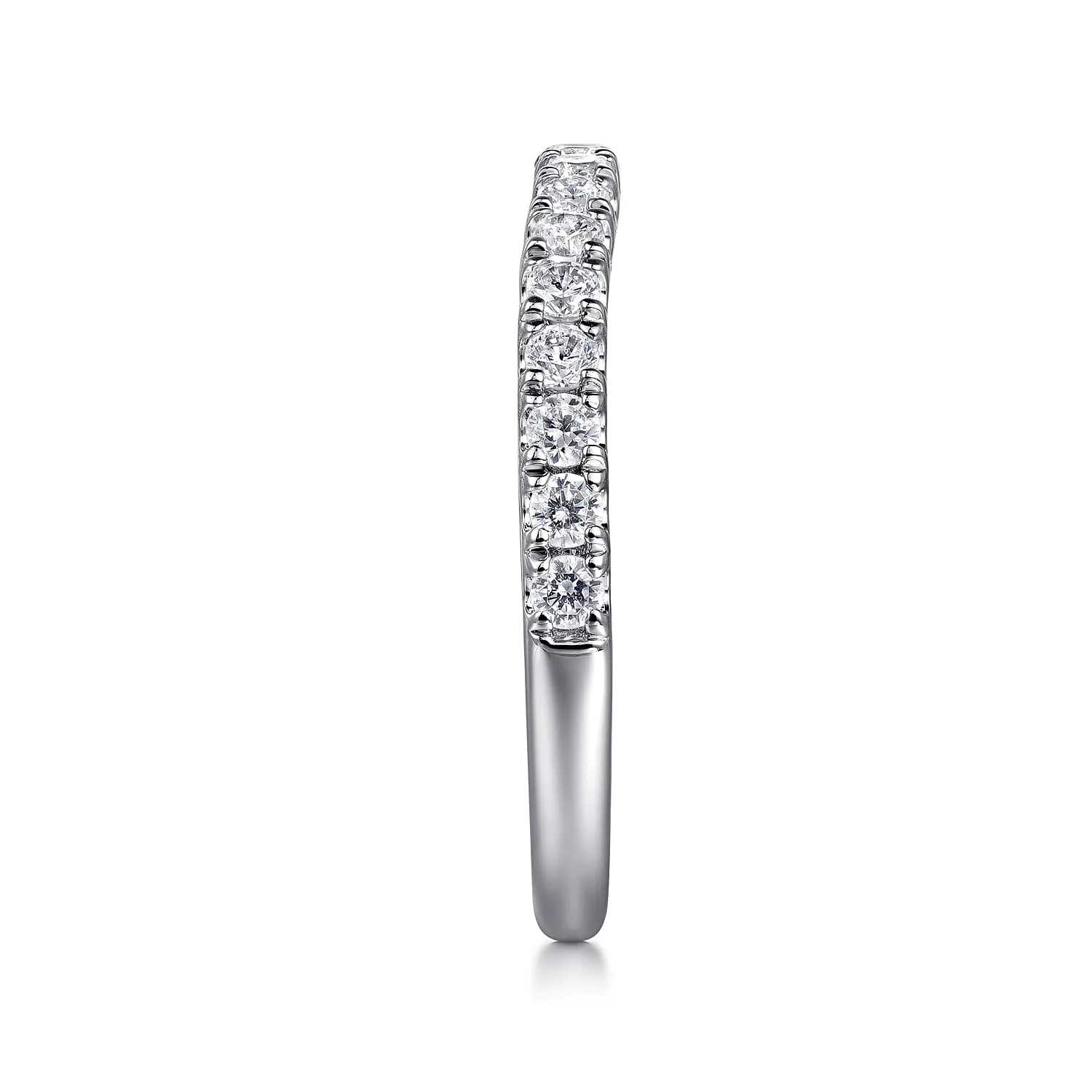 Diamond Wedding Band in 14K White Gold, photograph 5