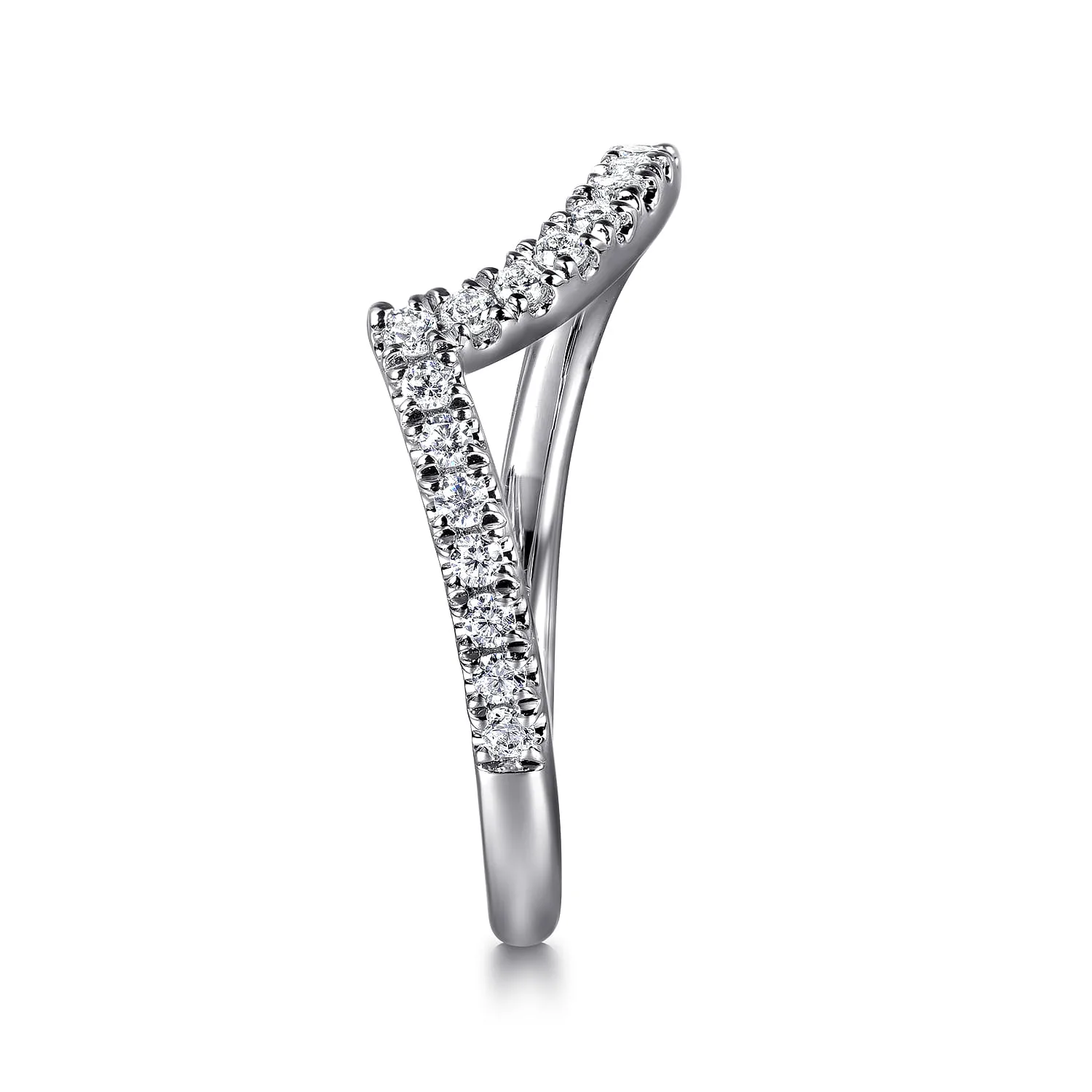 Diamond Wedding Band in 14K White Gold, photograph 5