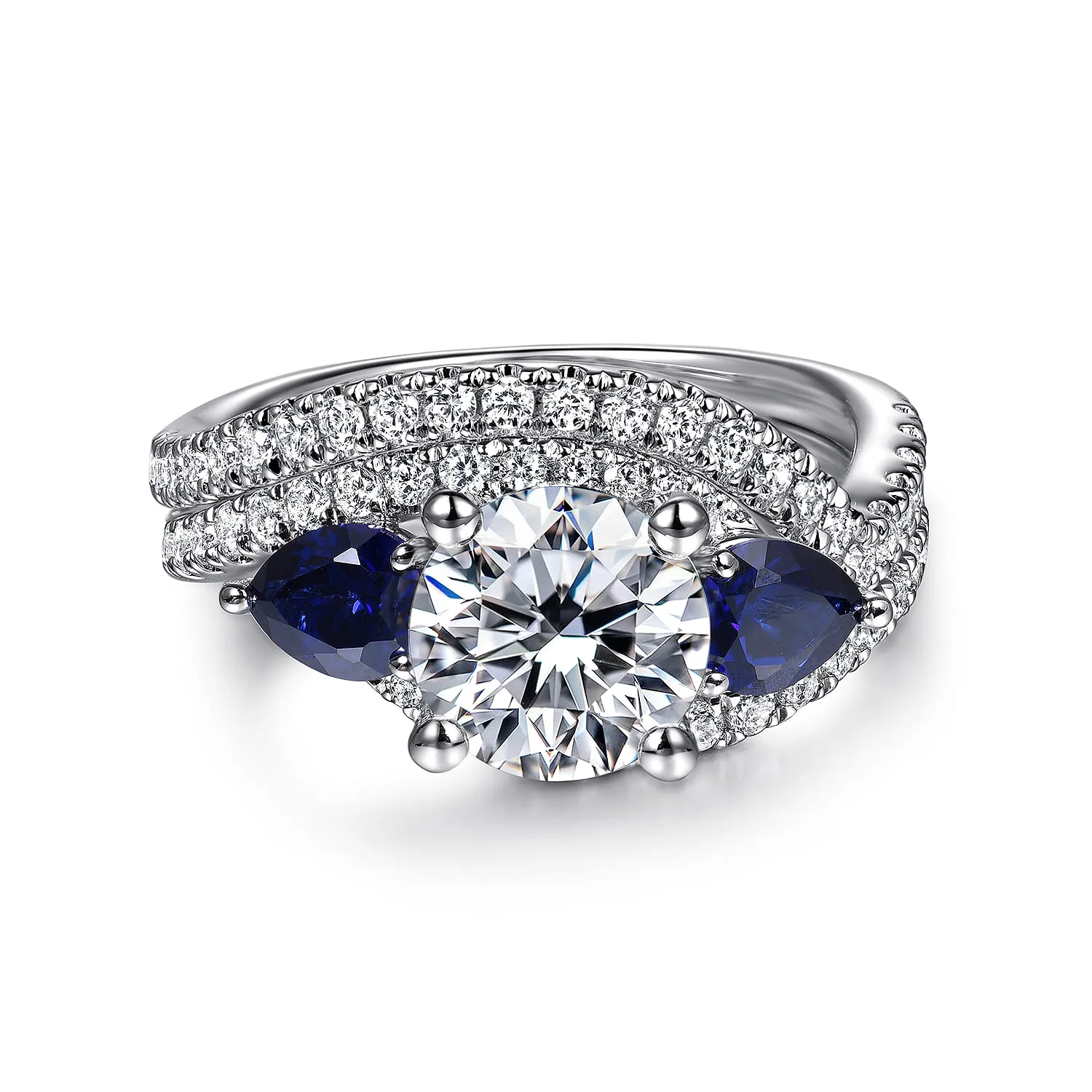 Diamond Wedding Band in 14K White Gold, photograph 4