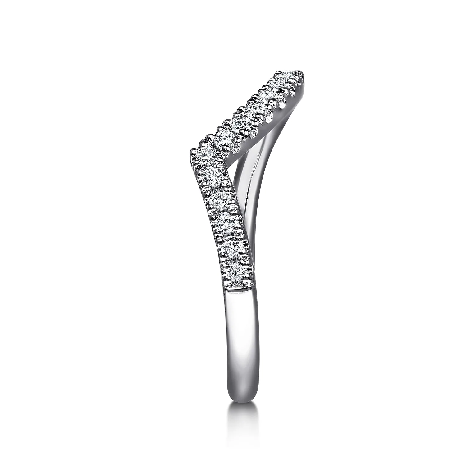 Diamond Wedding Band in 14K White Gold, photograph 5