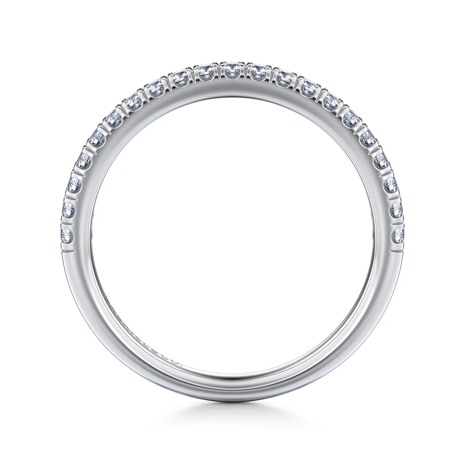 Diamond Matching Wedding Band in 14K White Gold, photograph 2