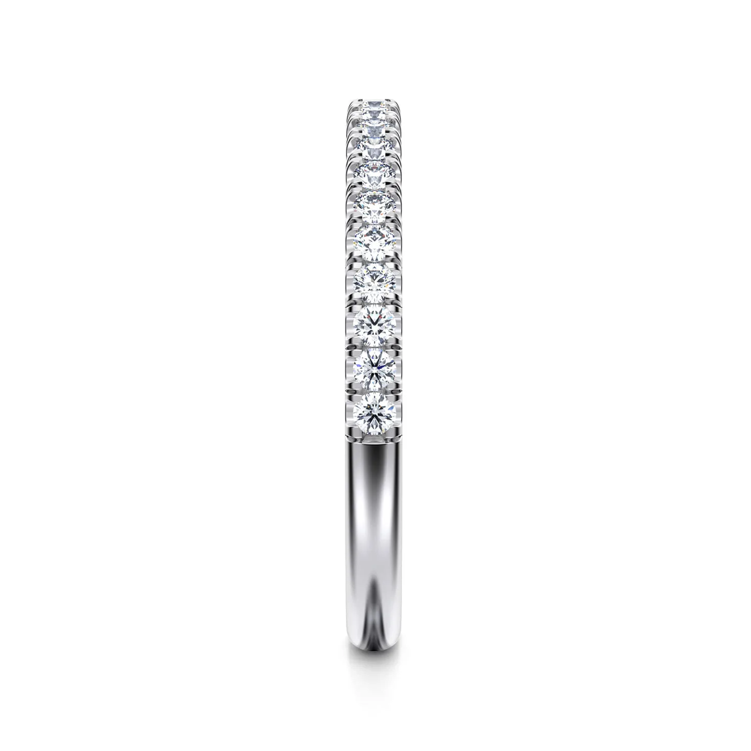Diamond Matching Wedding Band in 14K White Gold, photograph 5