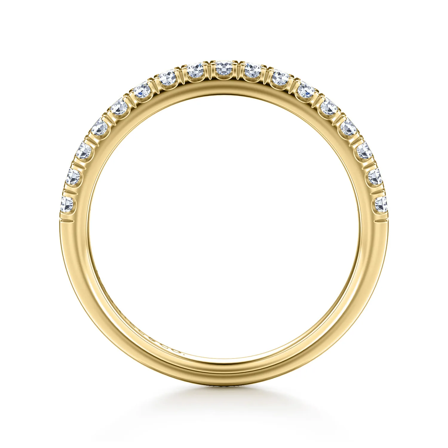 Diamond Matching Wedding Band in 14K Yellow Gold, photograph 2