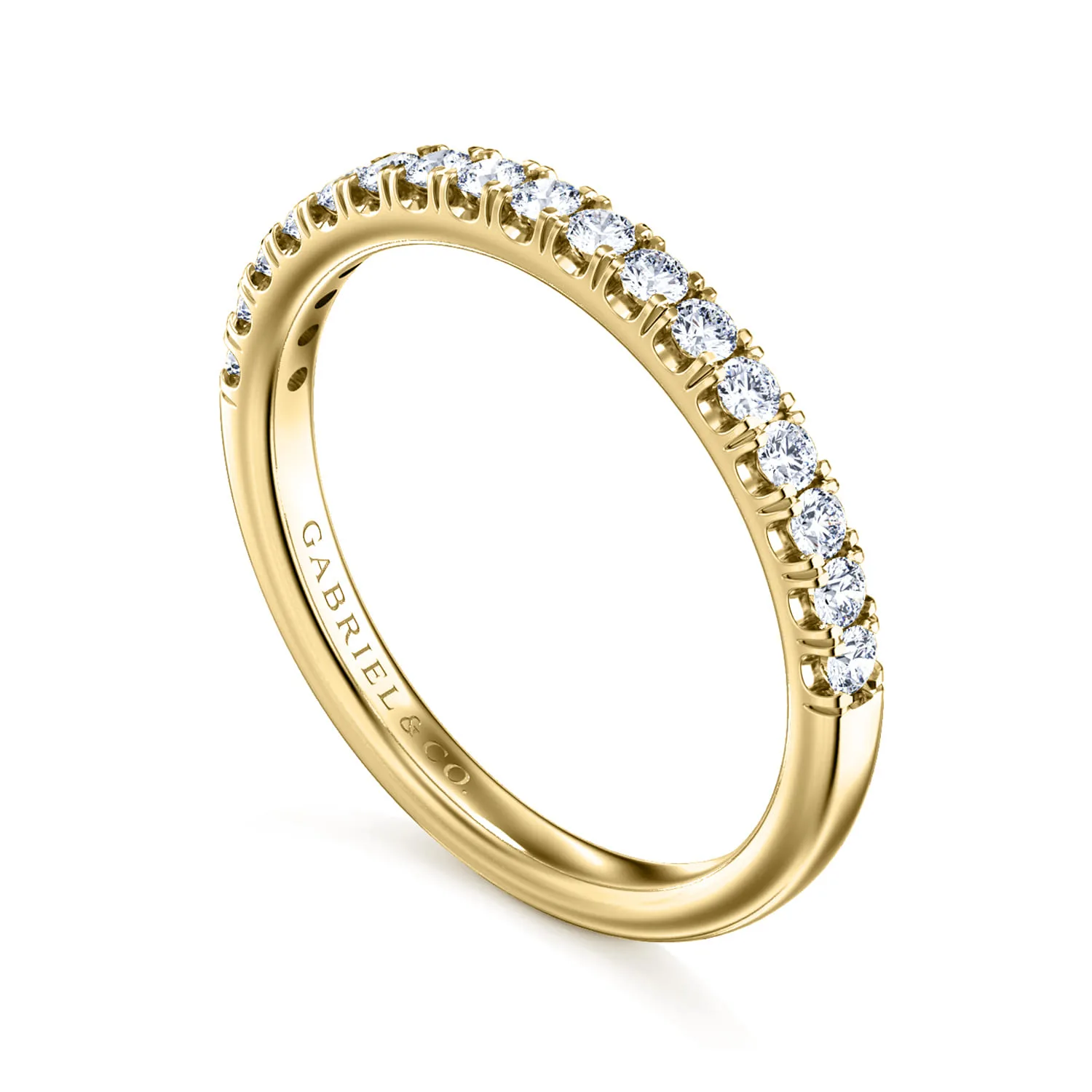 Diamond Matching Wedding Band in 14K Yellow Gold, photograph 3