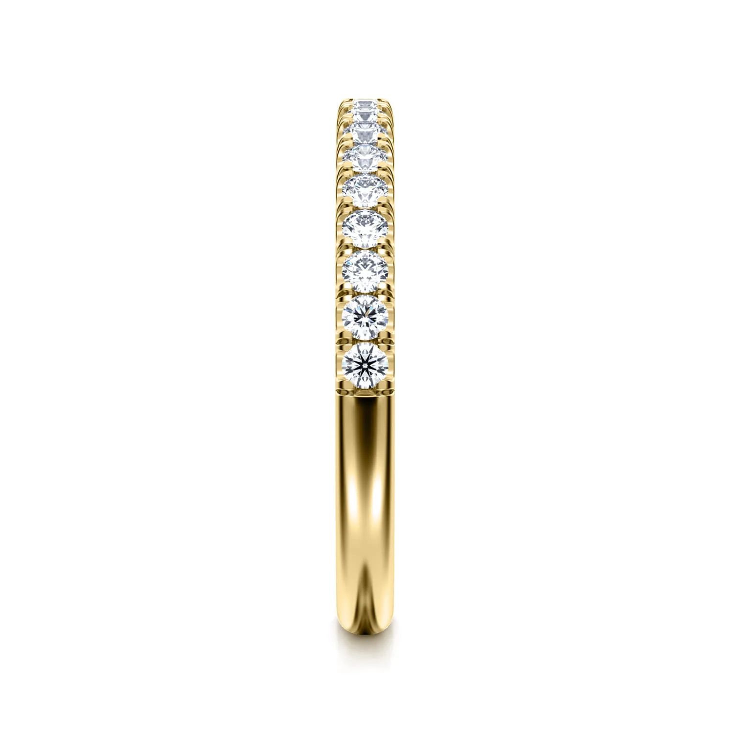 Diamond Matching Wedding Band in 14K Yellow Gold, photograph 5
