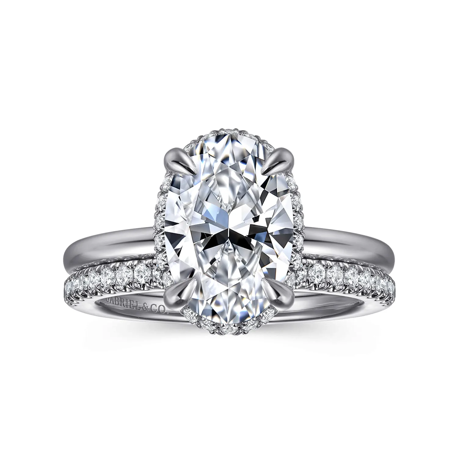 Diamond Wedding Band in 14K White Gold, photograph 4
