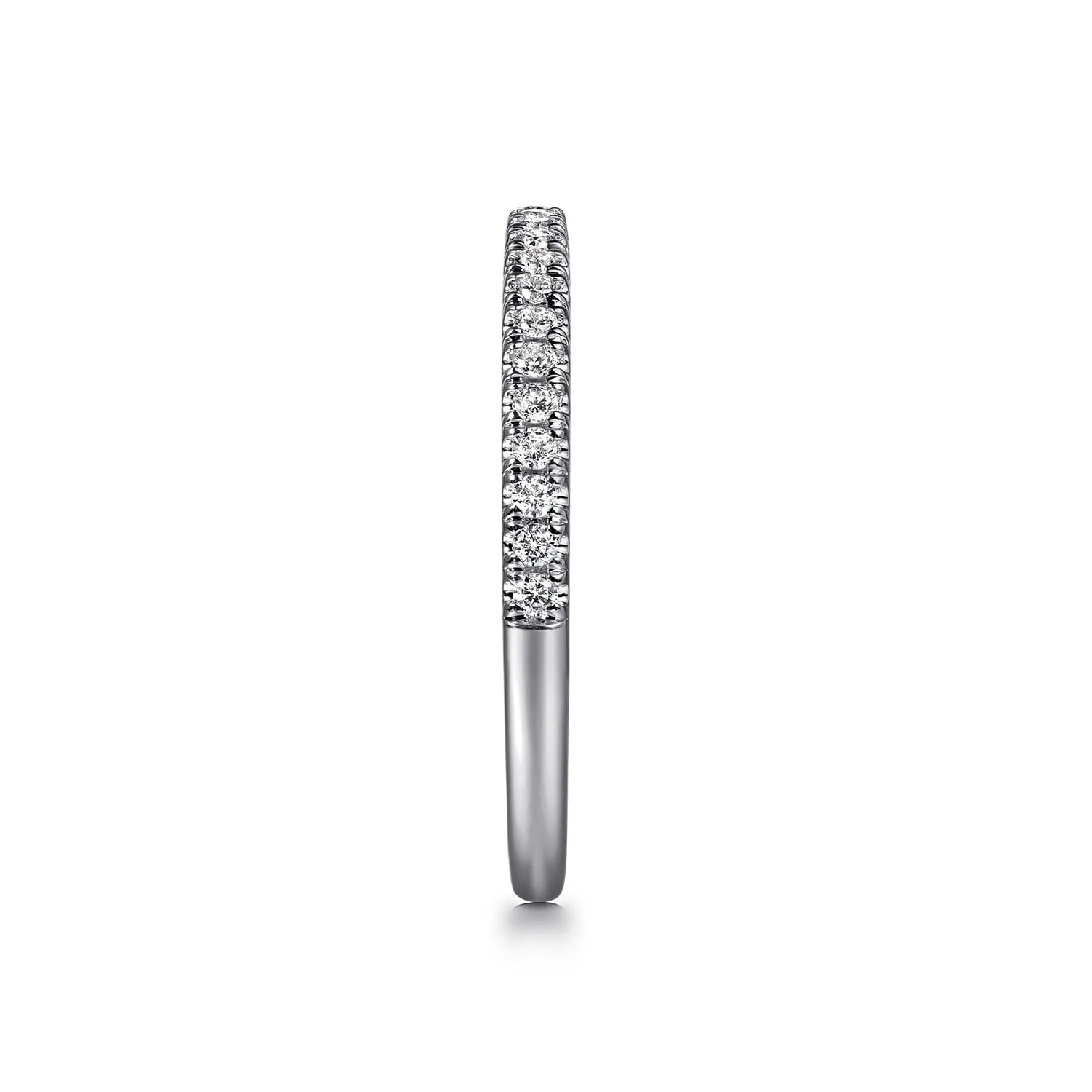 Diamond Wedding Band in 14K White Gold, photograph 5