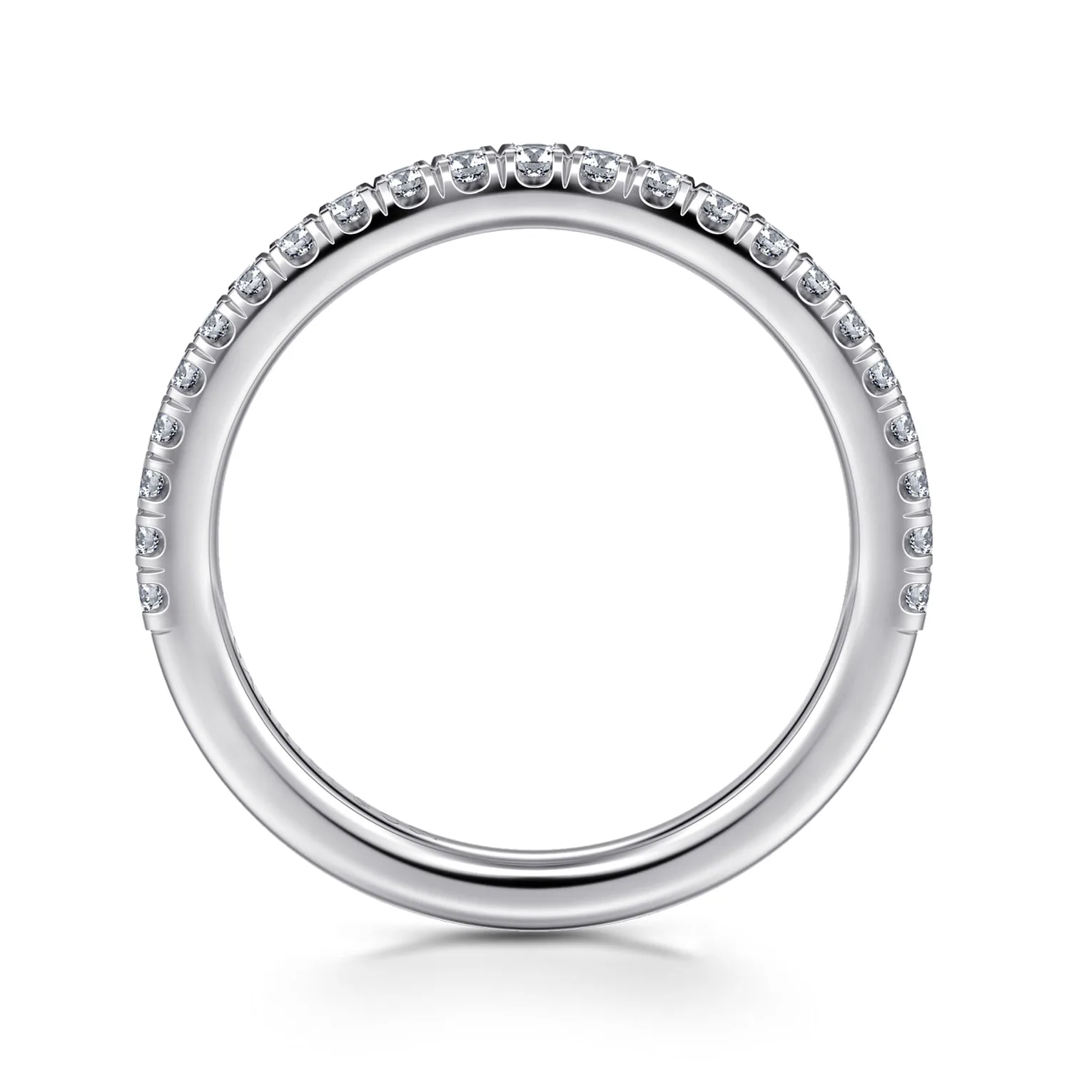 Diamond Matching Wedding Band in 14K White Gold, photograph 2