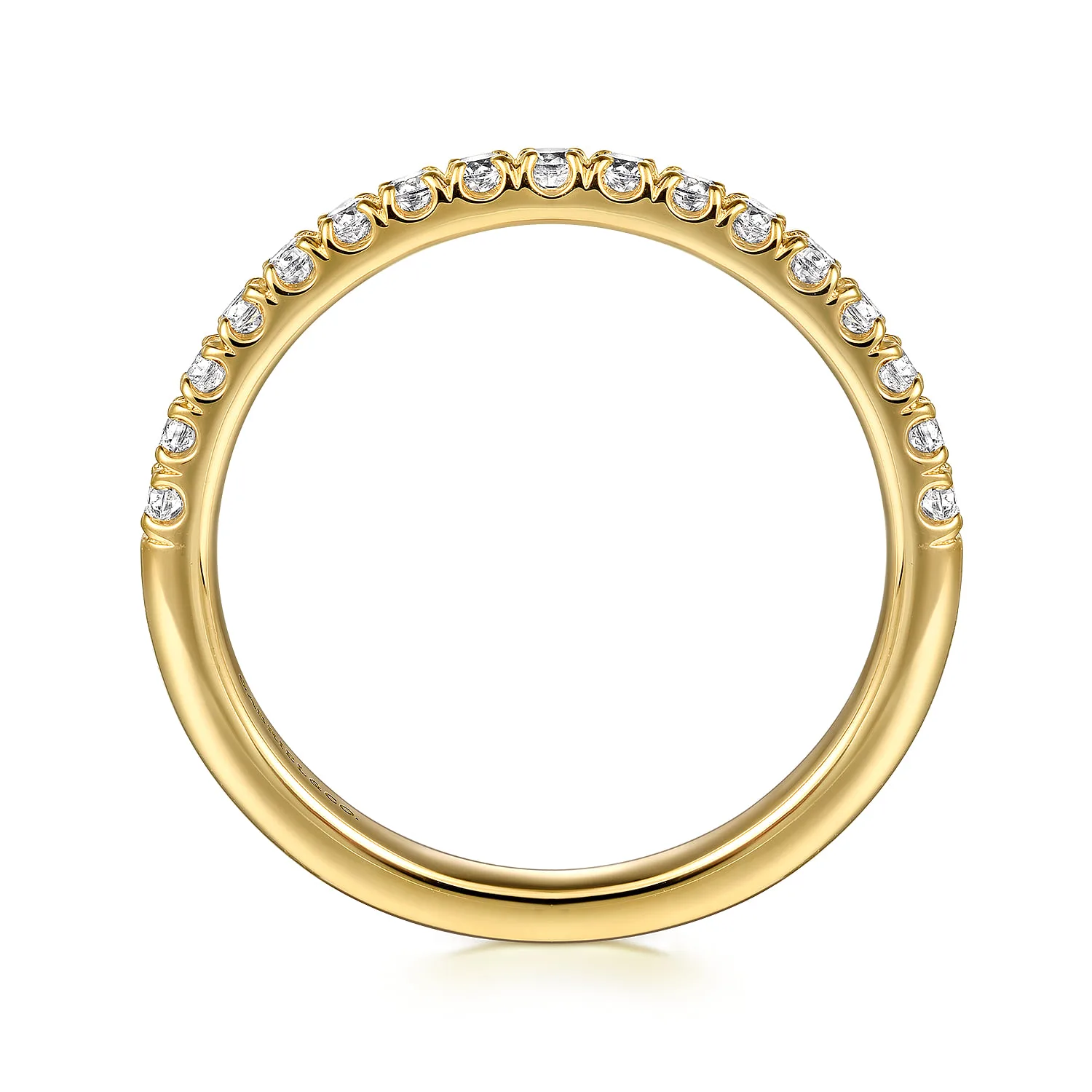 Diamond Wedding Band in 14K Yellow Gold, photograph 2
