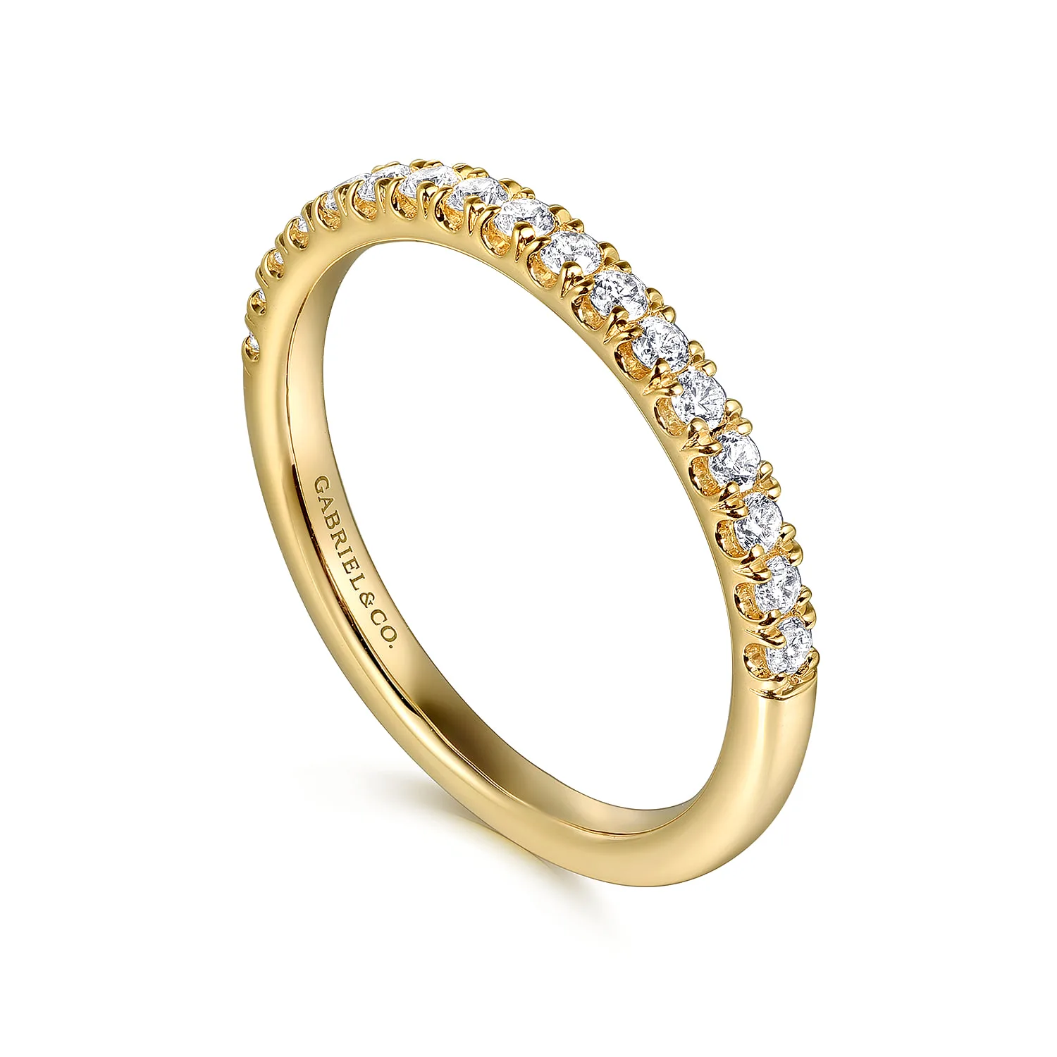 Diamond Wedding Band in 14K Yellow Gold, photograph 3