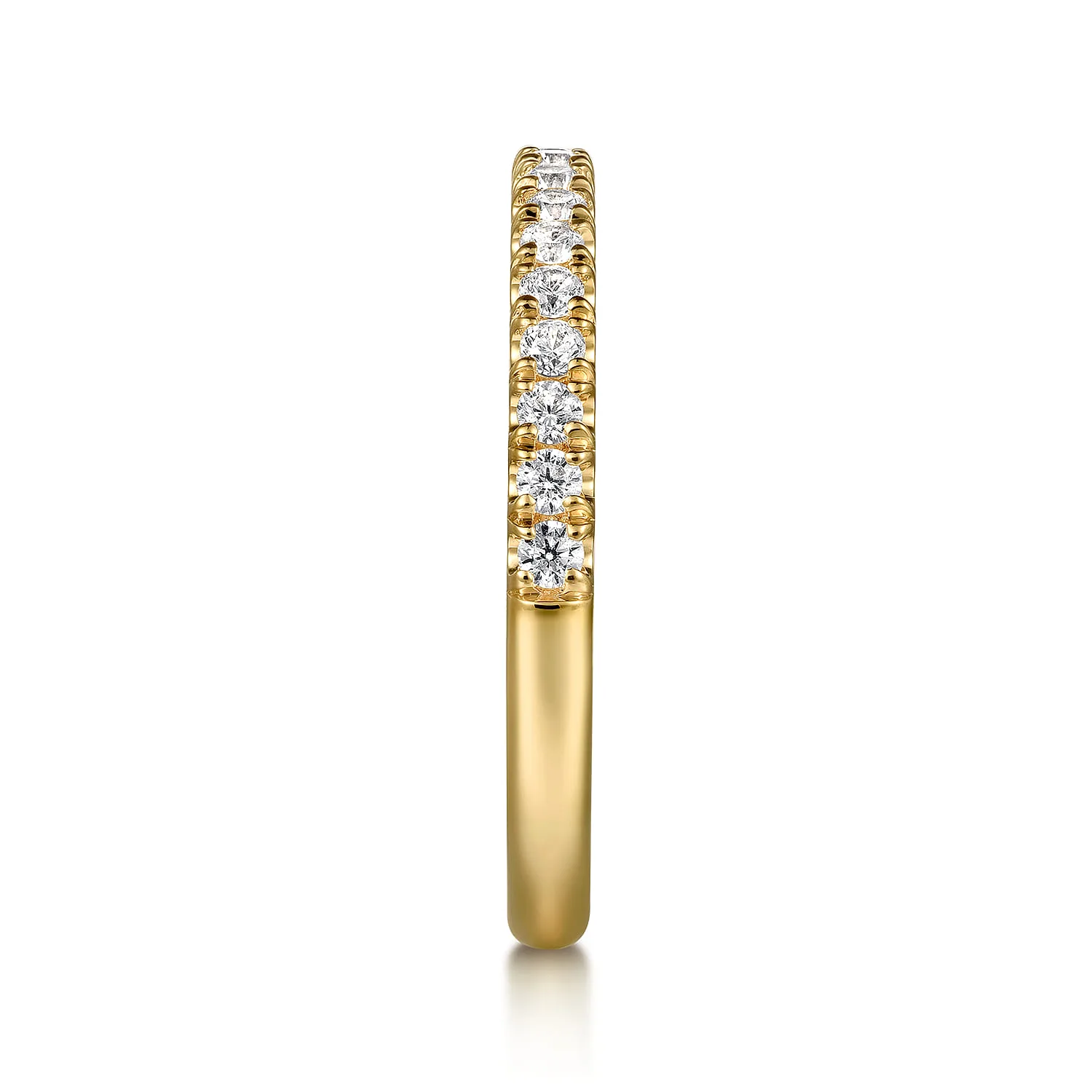 Diamond Wedding Band in 14K Yellow Gold, photograph 5
