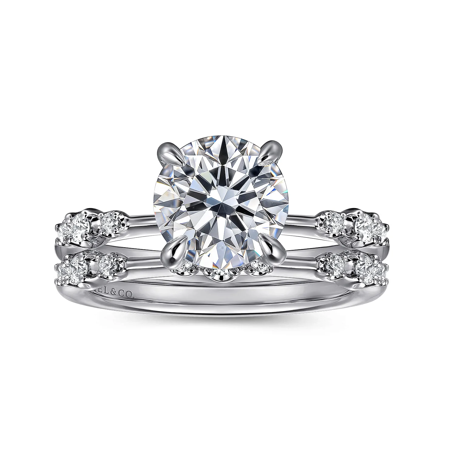Diamond Wedding Band in 14K White Gold, photograph 4