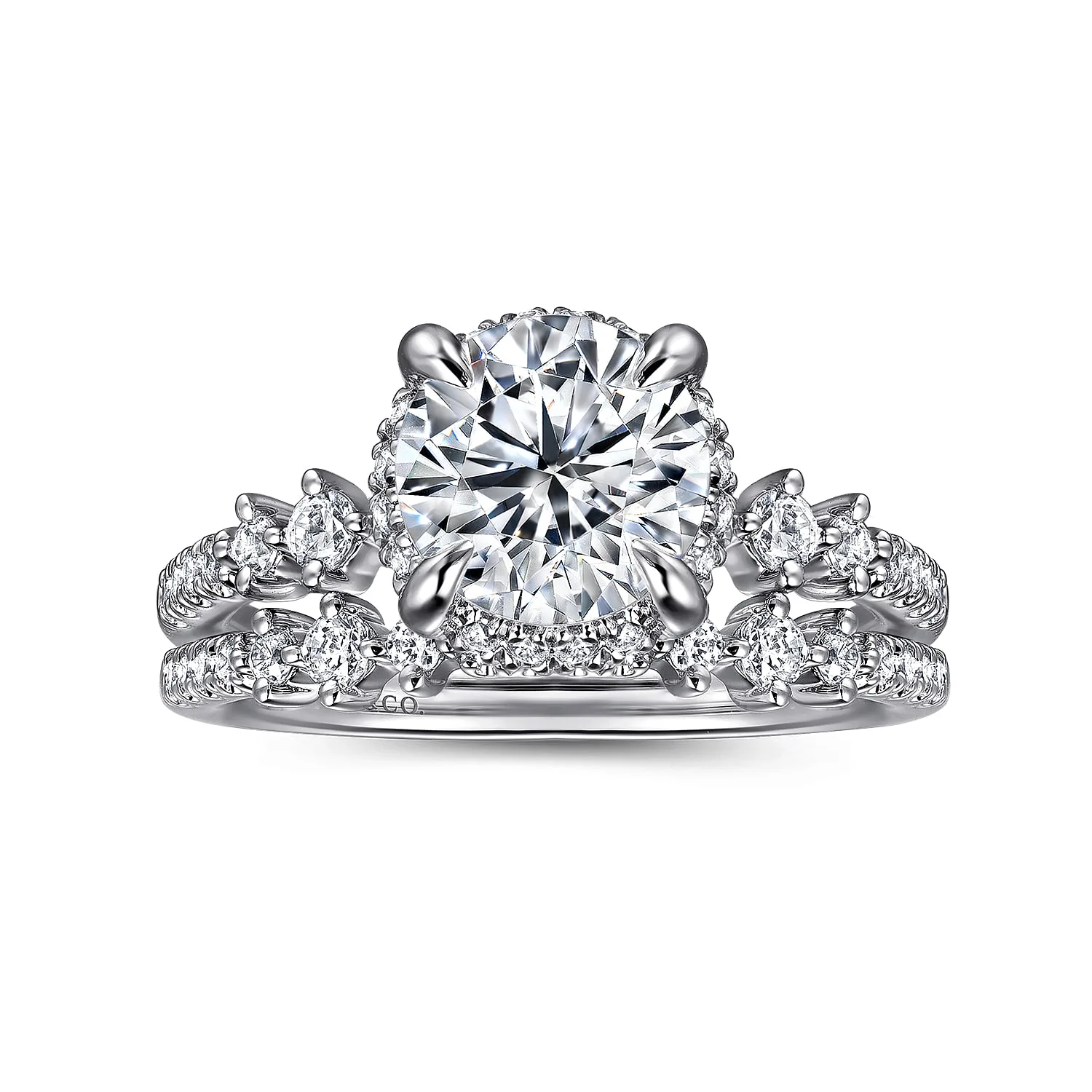 Diamond Wedding Band in 14K White Gold, photograph 4
