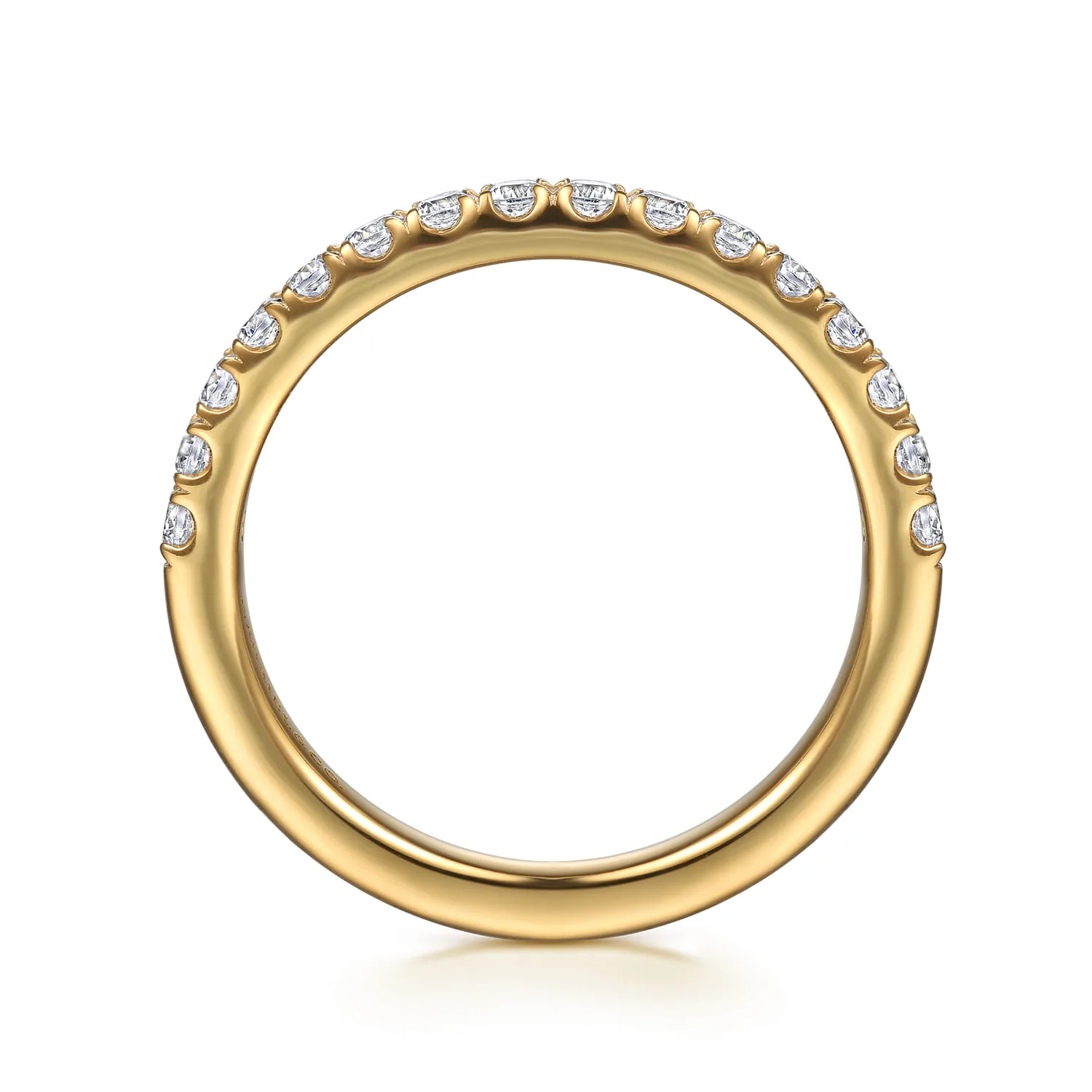 Diamond Wedding Band in 14K Yellow Gold, photograph 2